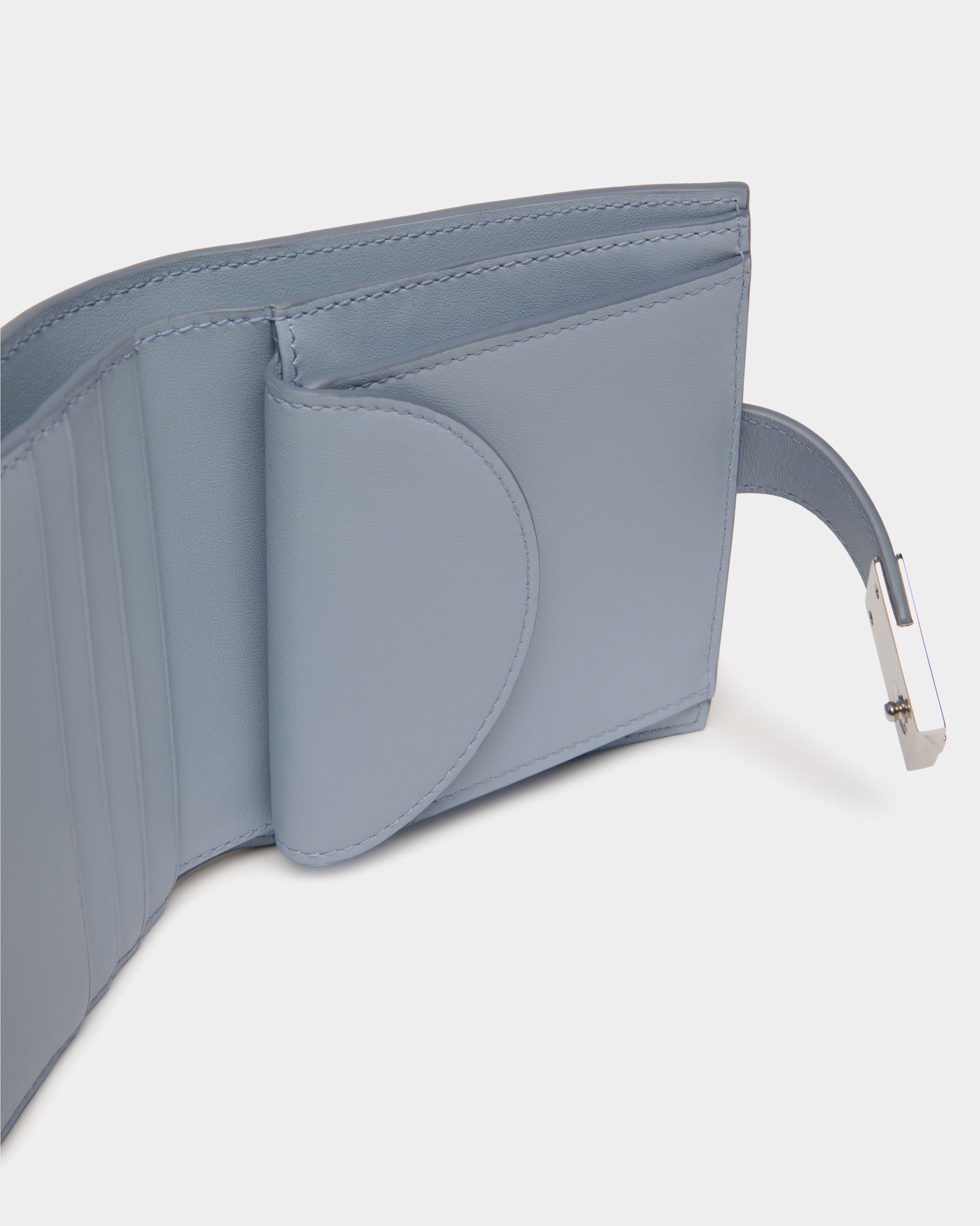 Portefeuille Ollam En Cuir Light Blue - Femme - Bally - 05