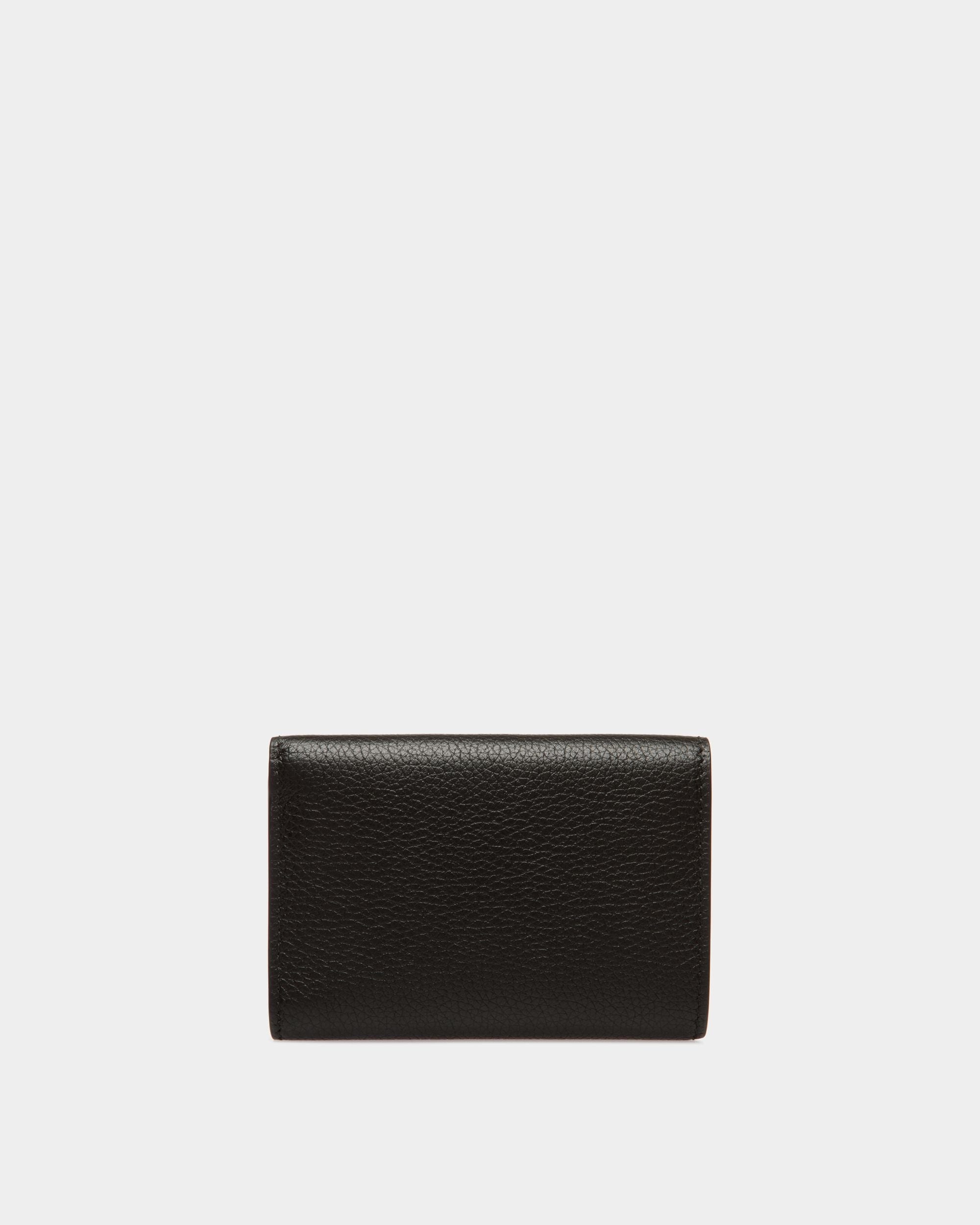 Portefeuille Lock Me En Cuir Grainé Noir - Femme - Bally - 02