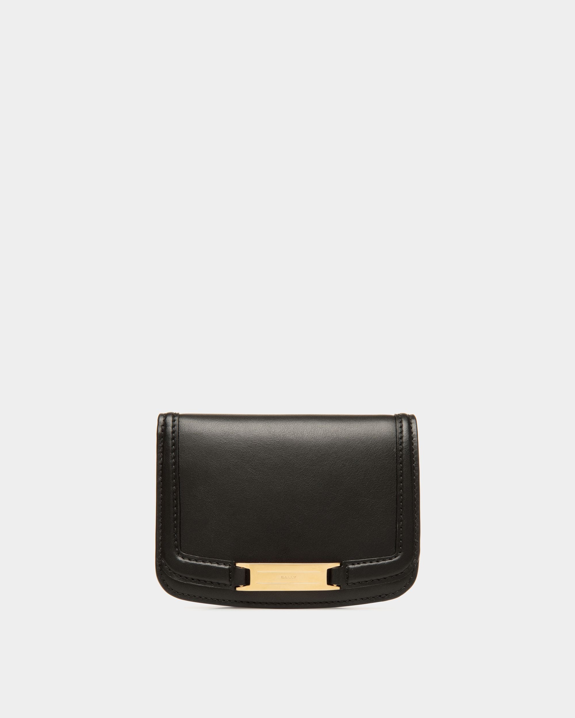 Portefeuille Deco En Cuir Noir - Femme - Bally - 01