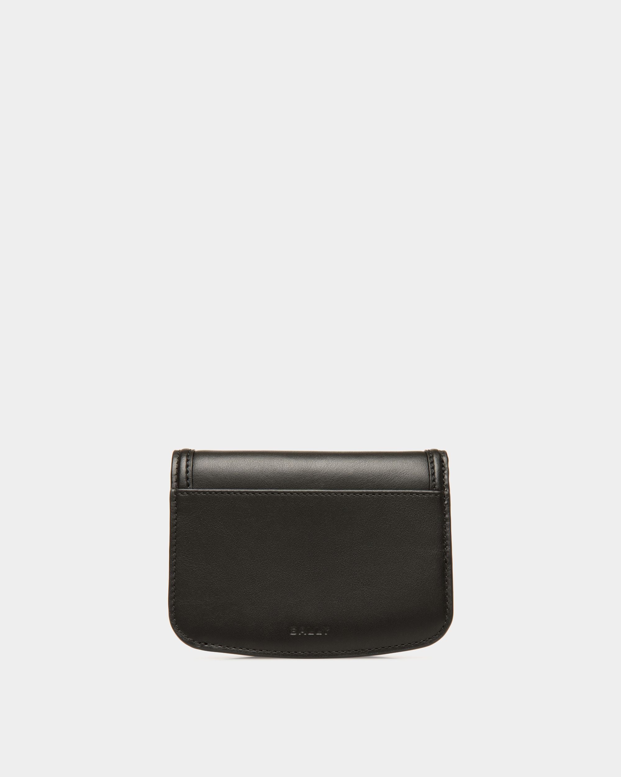 Portefeuille Deco En Cuir Noir - Femme - Bally - 02
