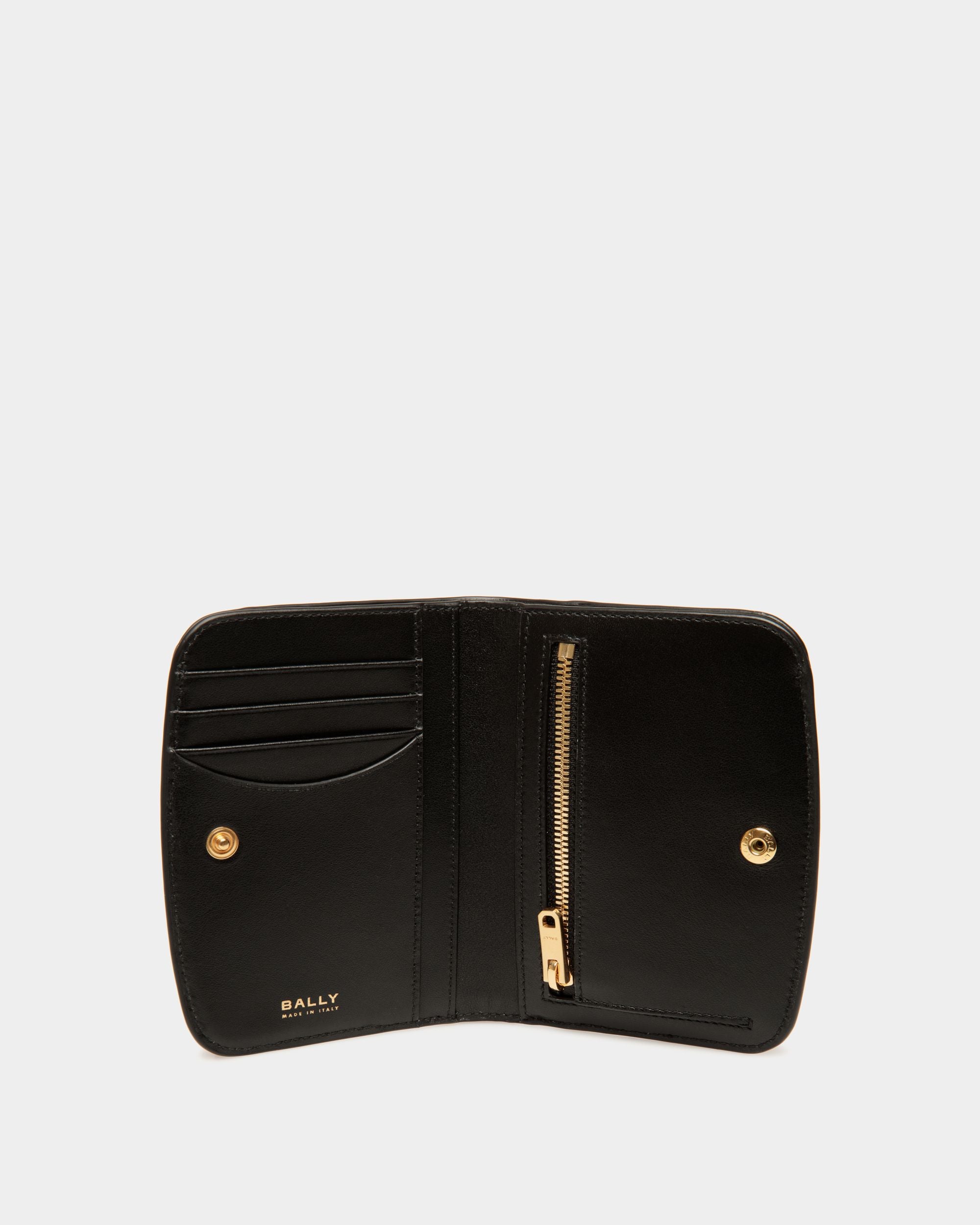 Portefeuille Deco En Cuir Noir - Femme - Bally - 03