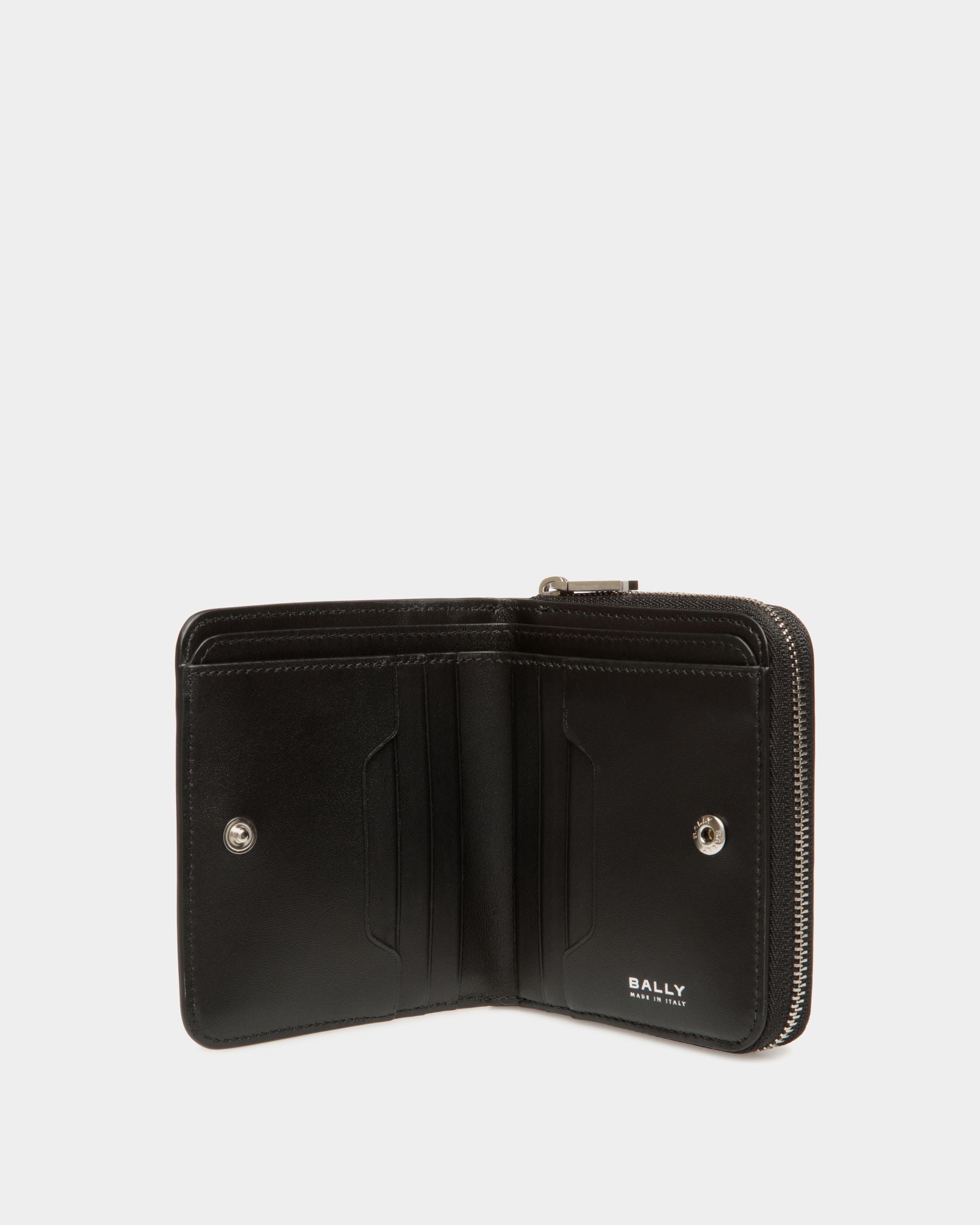 Swissness Geldbörse Aus Schwarzem Leder Mit Nieten - Damen - Bally - 03