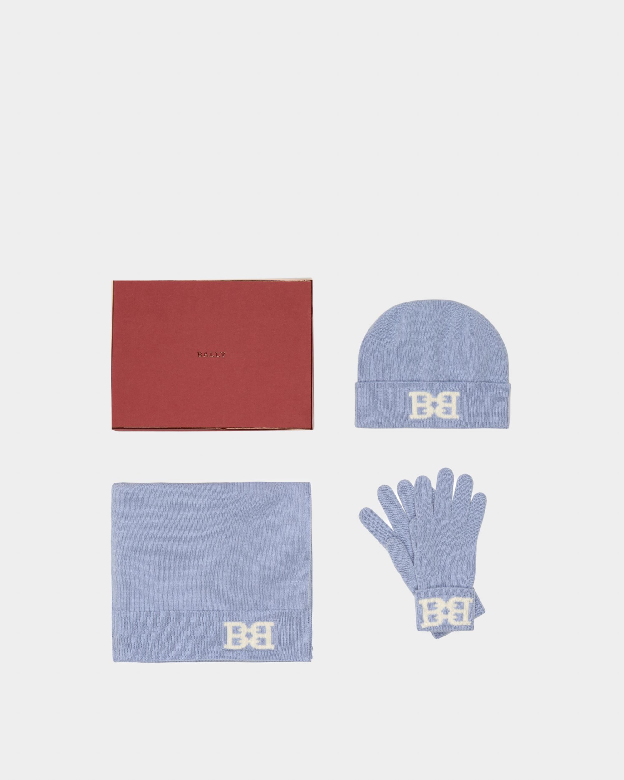 Wool Beanie Hat In Lilac - Women's - Bally - 01