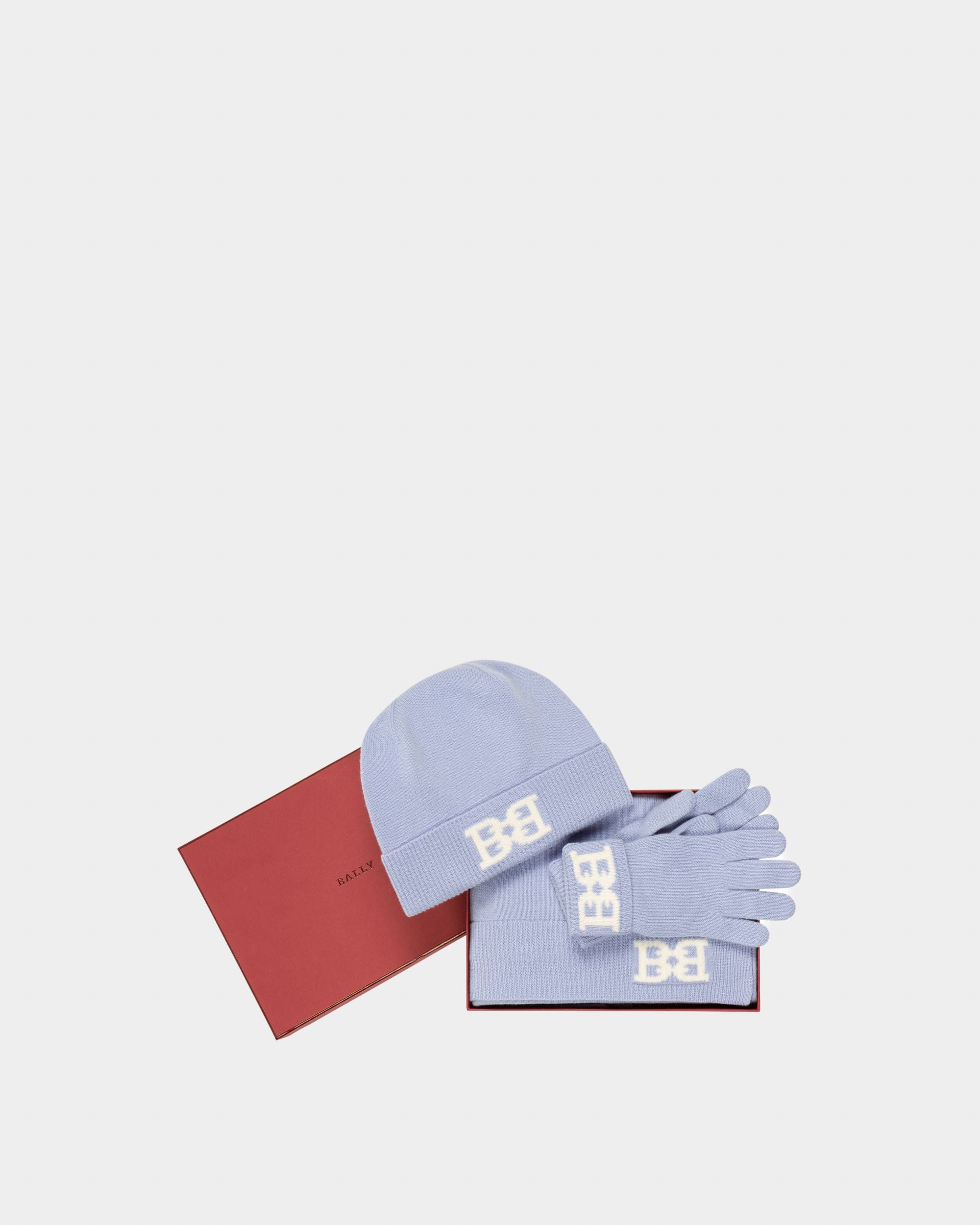 Wool Beanie Hat In Lilac - Women's - Bally - 04