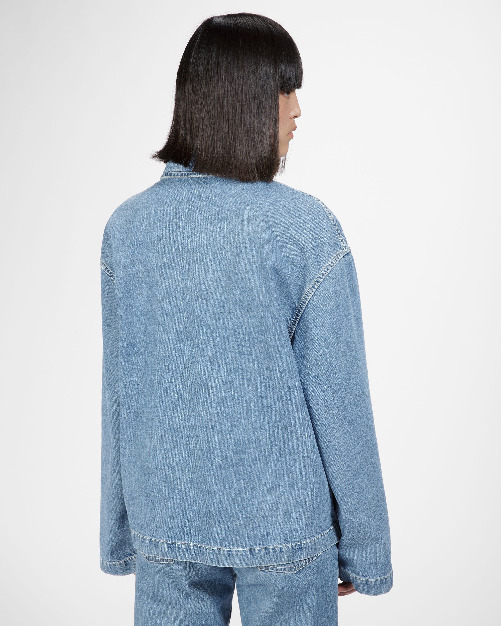 Baumwoll-Denim- Jacke In Hellblau - Damen - Bally - 02