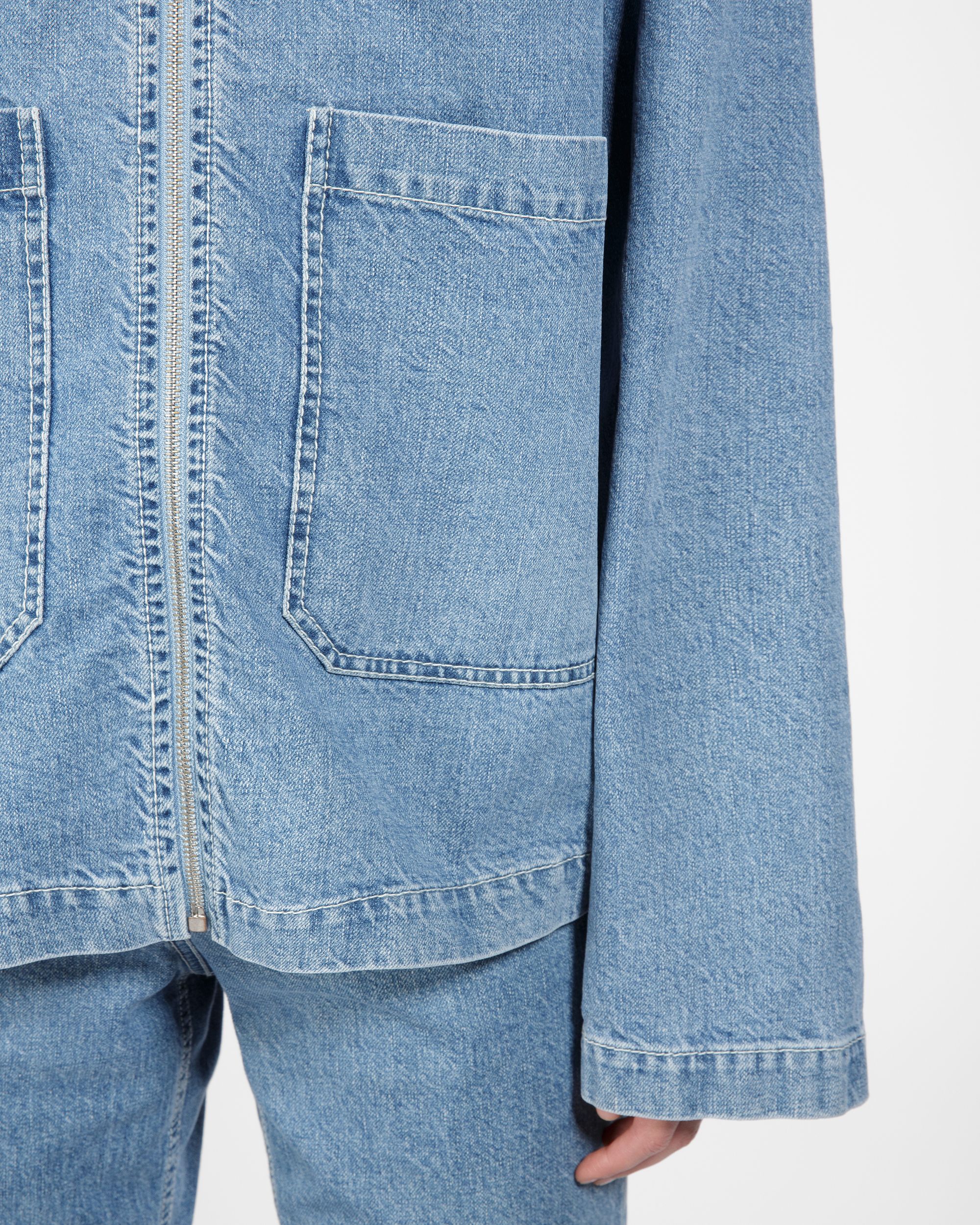 Baumwoll-Denim- Jacke In Hellblau - Damen - Bally - 03