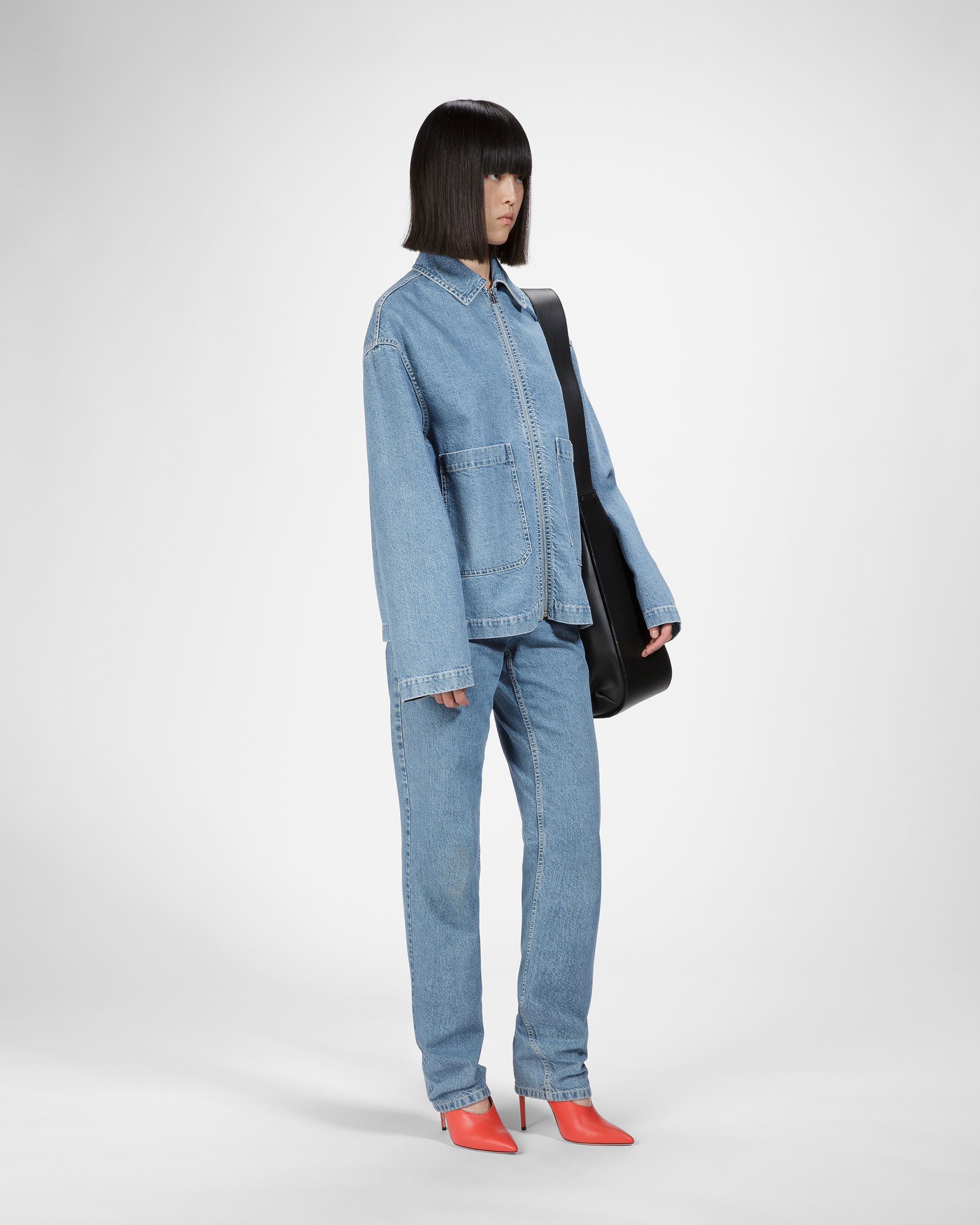 Baumwoll-Denim- Jacke In Hellblau - Damen - Bally - 04
