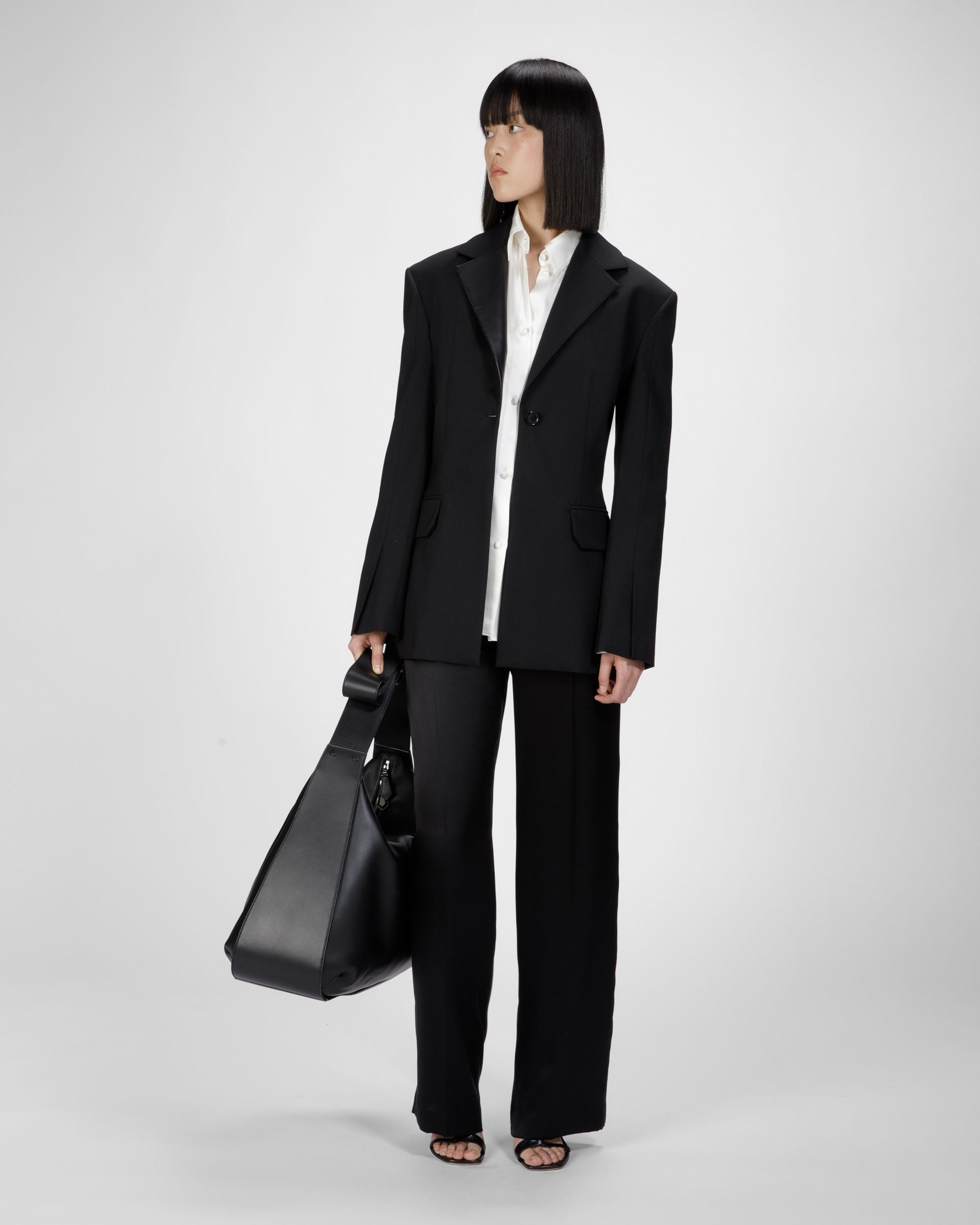 Veste Noire En Laine Mélangée - Femme - Bally - 05