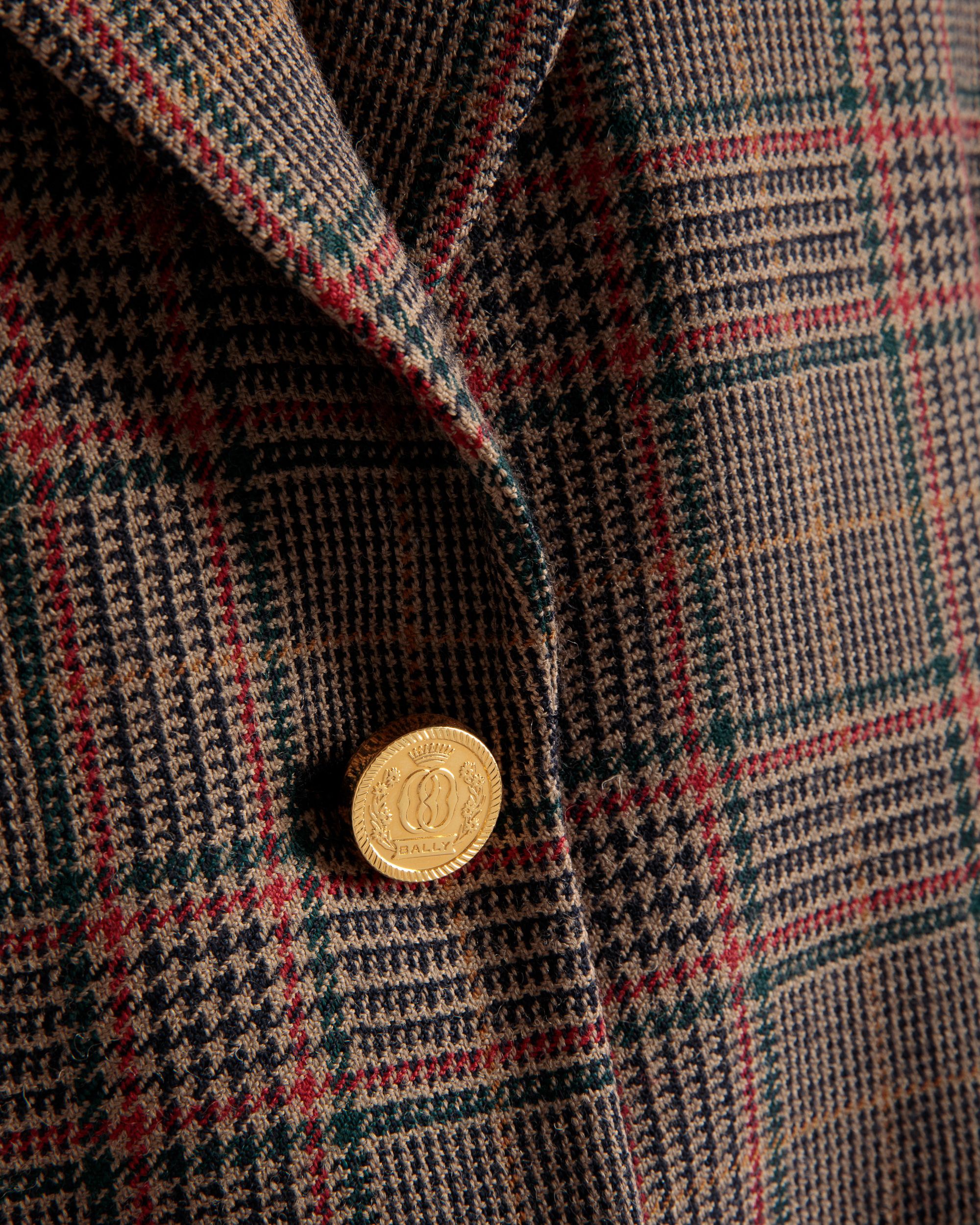 Checked Jacket In Multicolor Wool - Women's - Bally - 04