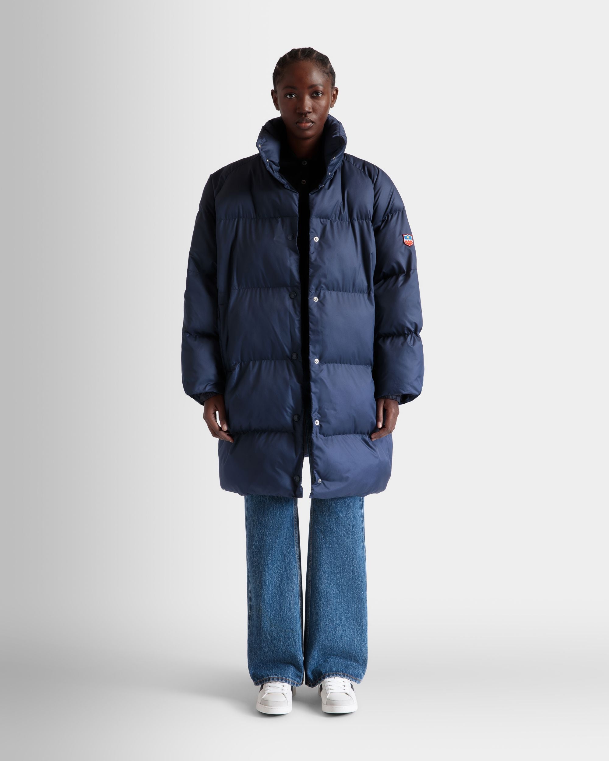 Steppmantel Aus Nylon In Navy Blue - Damen - Bally - 02