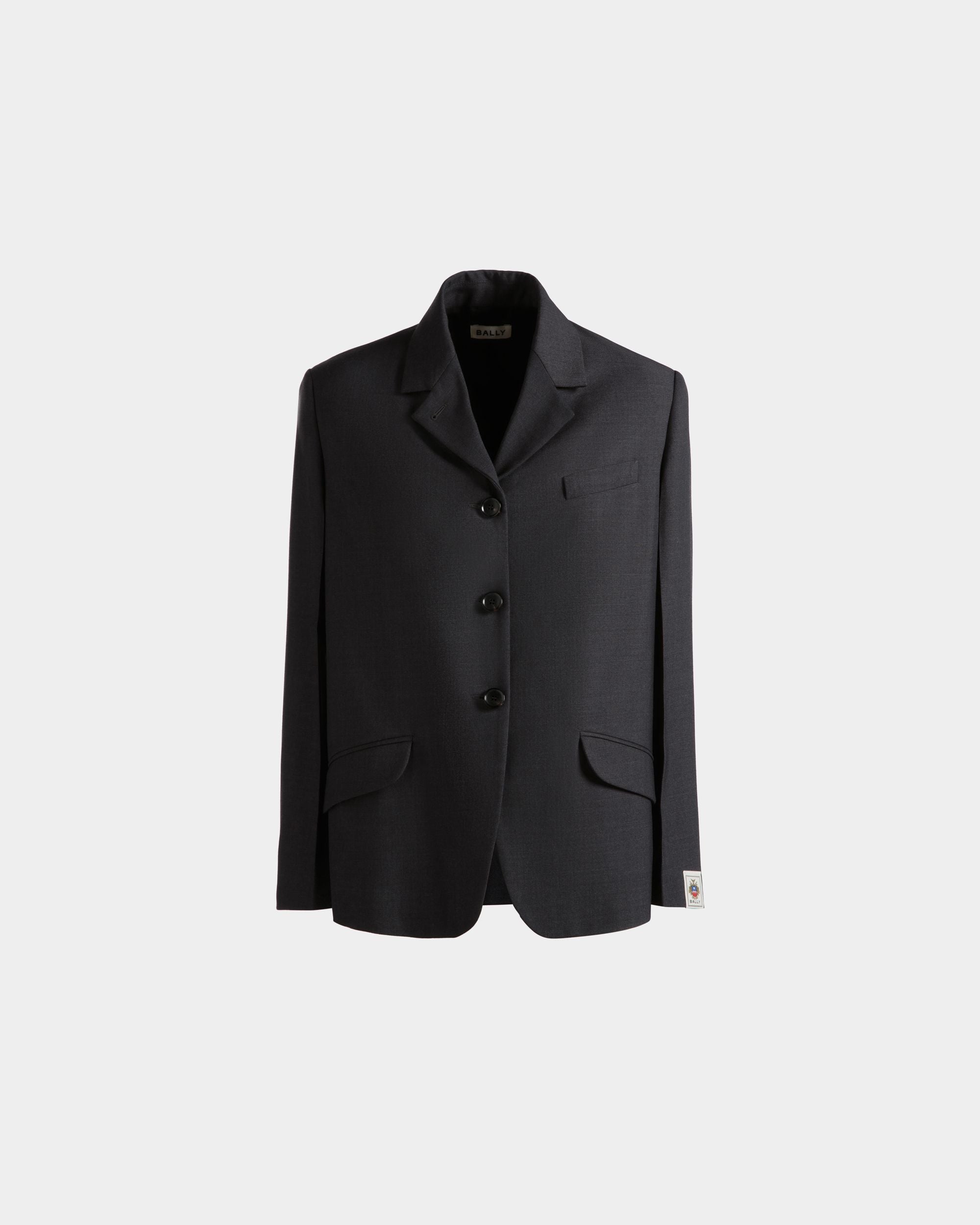 Blazer Aus Wolle In Dunkelgrau - Damen - Bally - 01