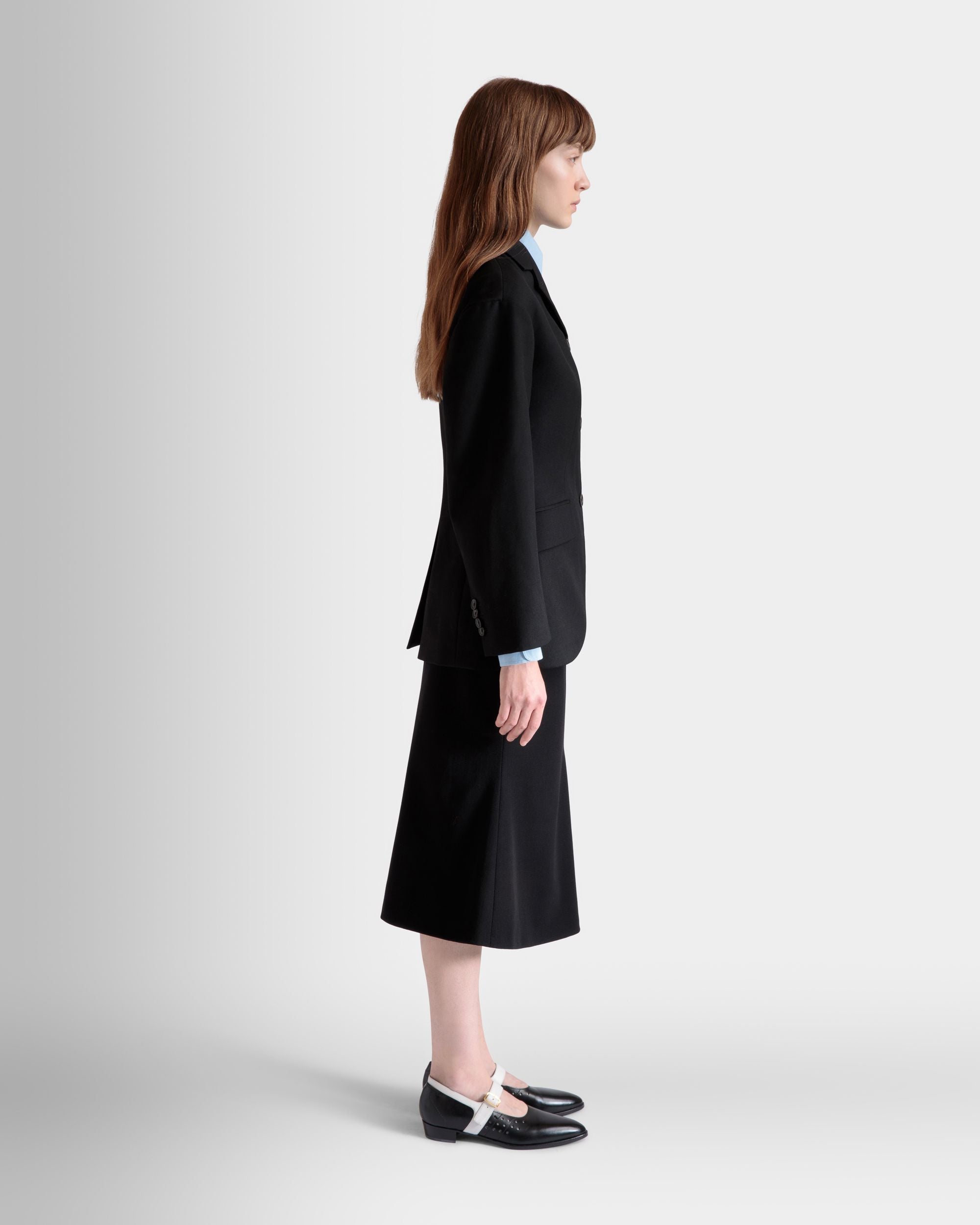 Blazer En Laine Noire - Femme - Bally - 05
