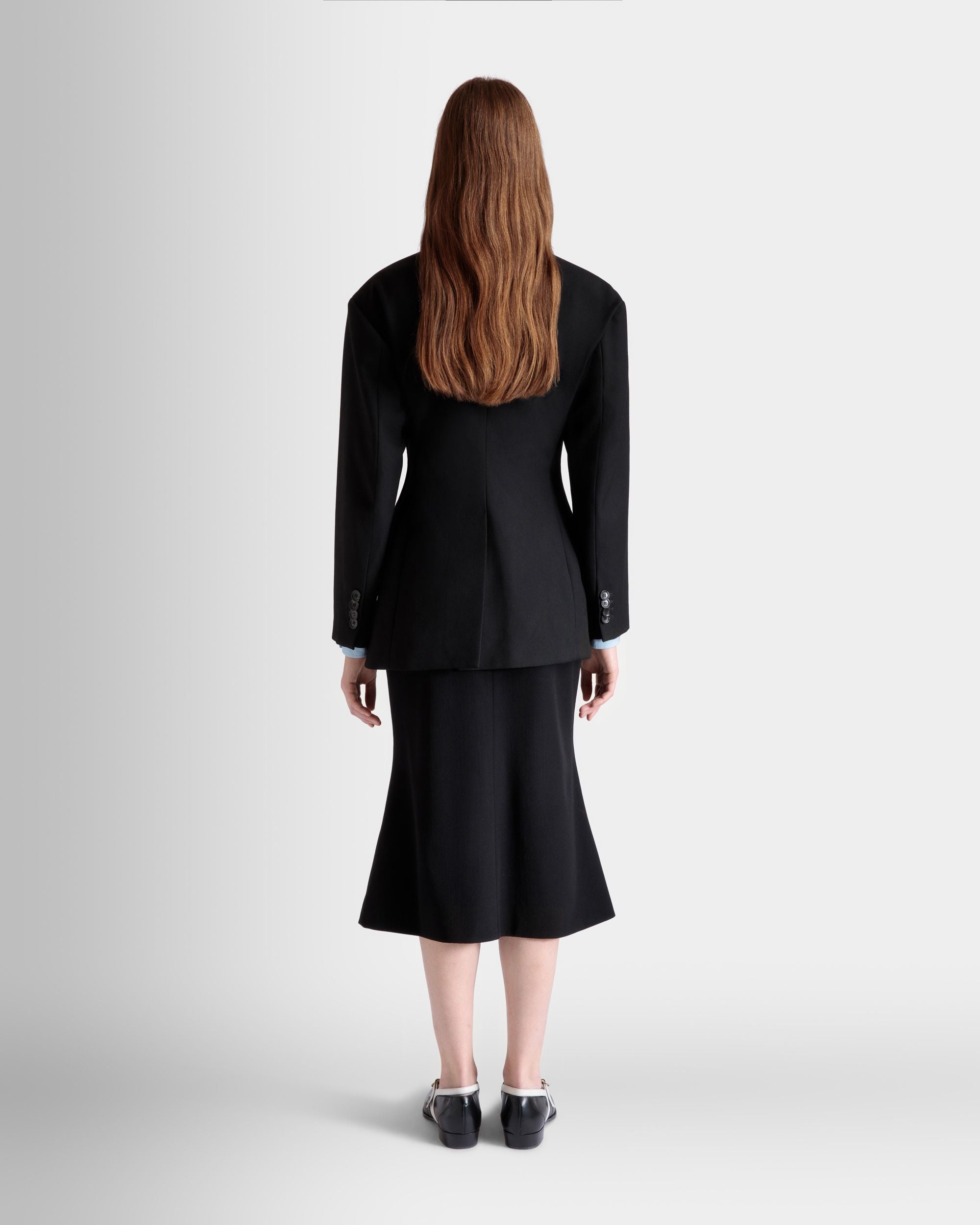 Blazer En Laine Noire - Femme - Bally - 06