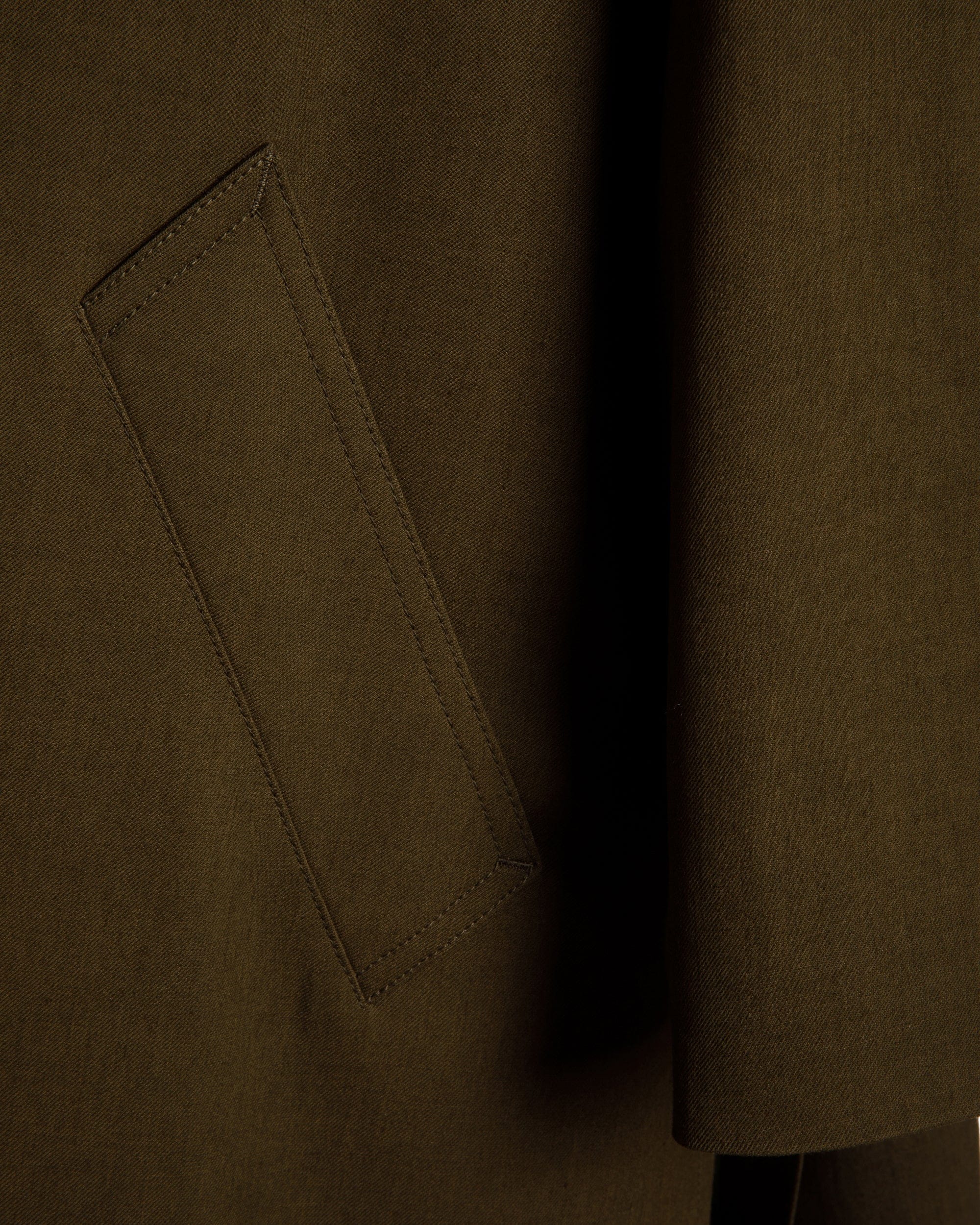 Manteau En Gabardine Fluide Military Green - Femme - Bally - 04