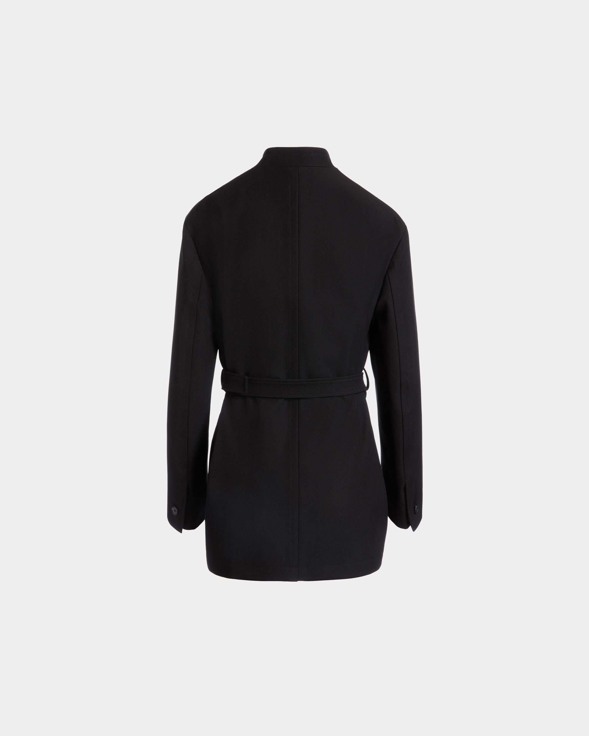 Chaqueta Con Cinturón De Gabardina De Nailon Negra - Mujer - Bally - 07