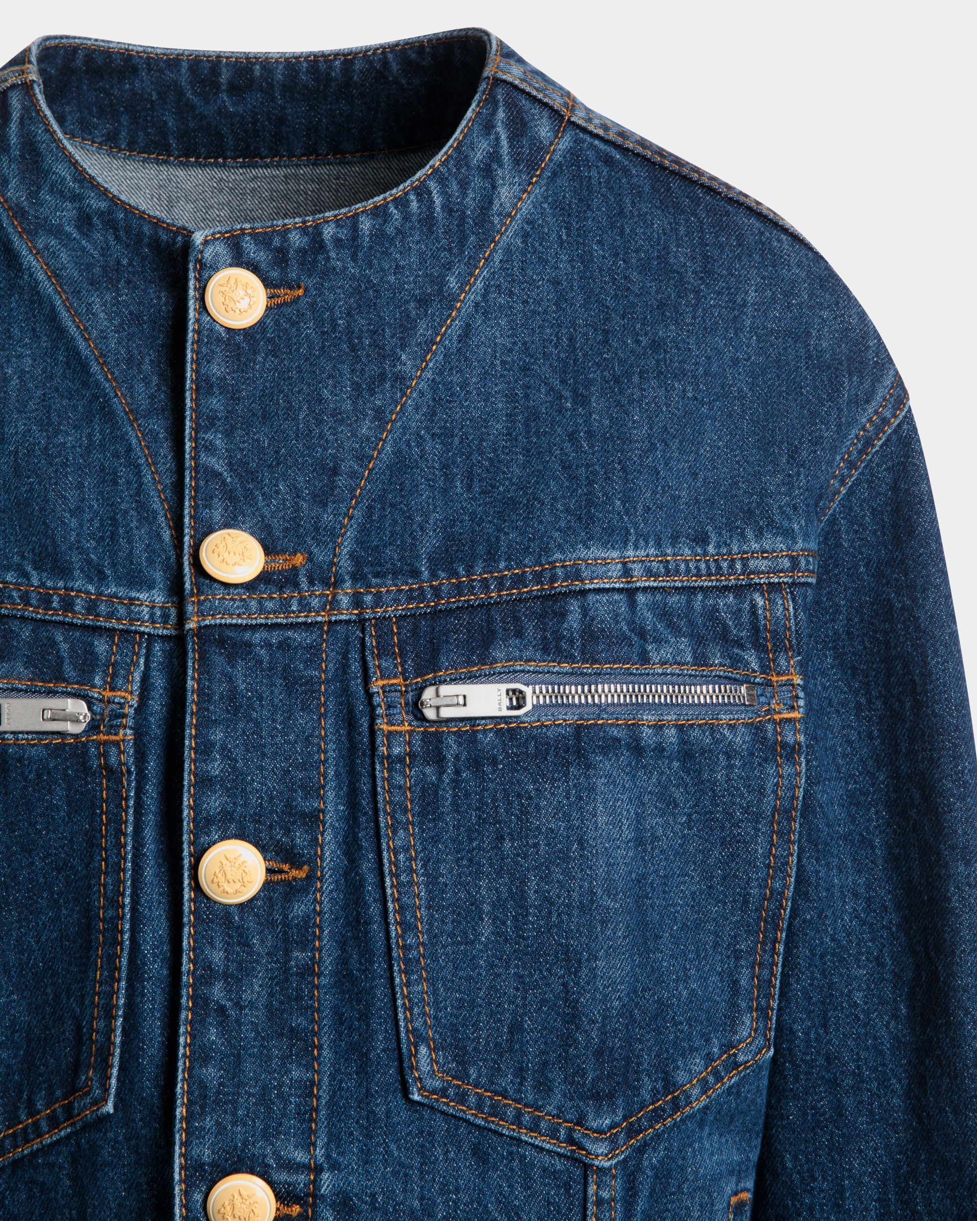 Veste En Denim De Coton Navy Blue - Femme - Bally - 02