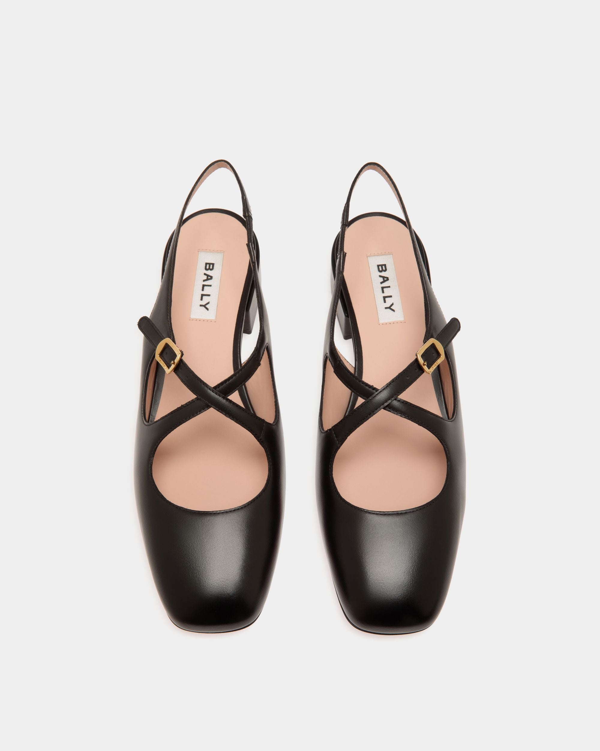 Ballyrina Slingpumps Aus Leder In Schwarz - Damen - Bally - 05