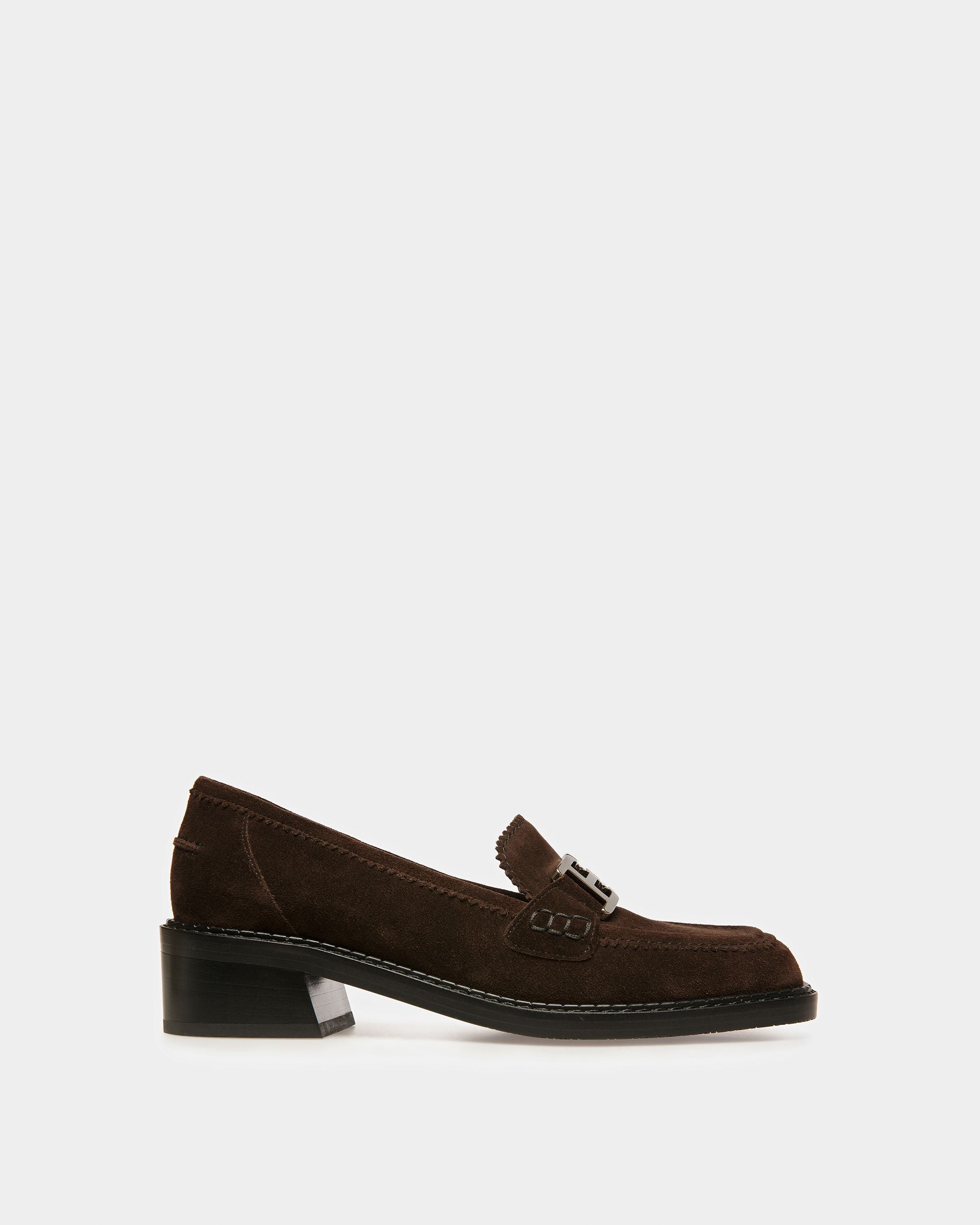 Ellyane Mokassin Aus Leder In Ebenholzbraun - Damen - Bally - 01