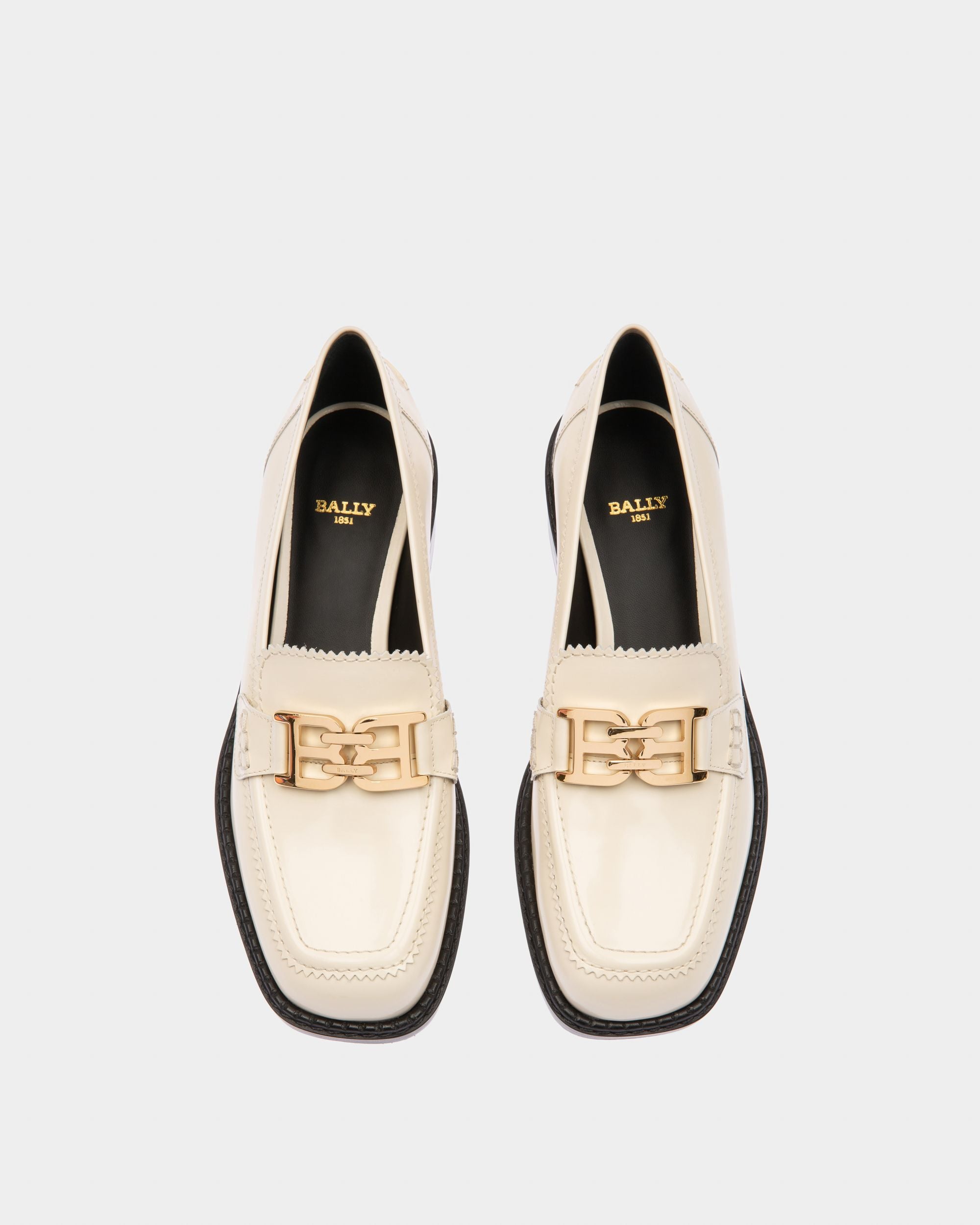 Ellyane Mocassins En Cuir Ivoire - Femme - Bally - 03