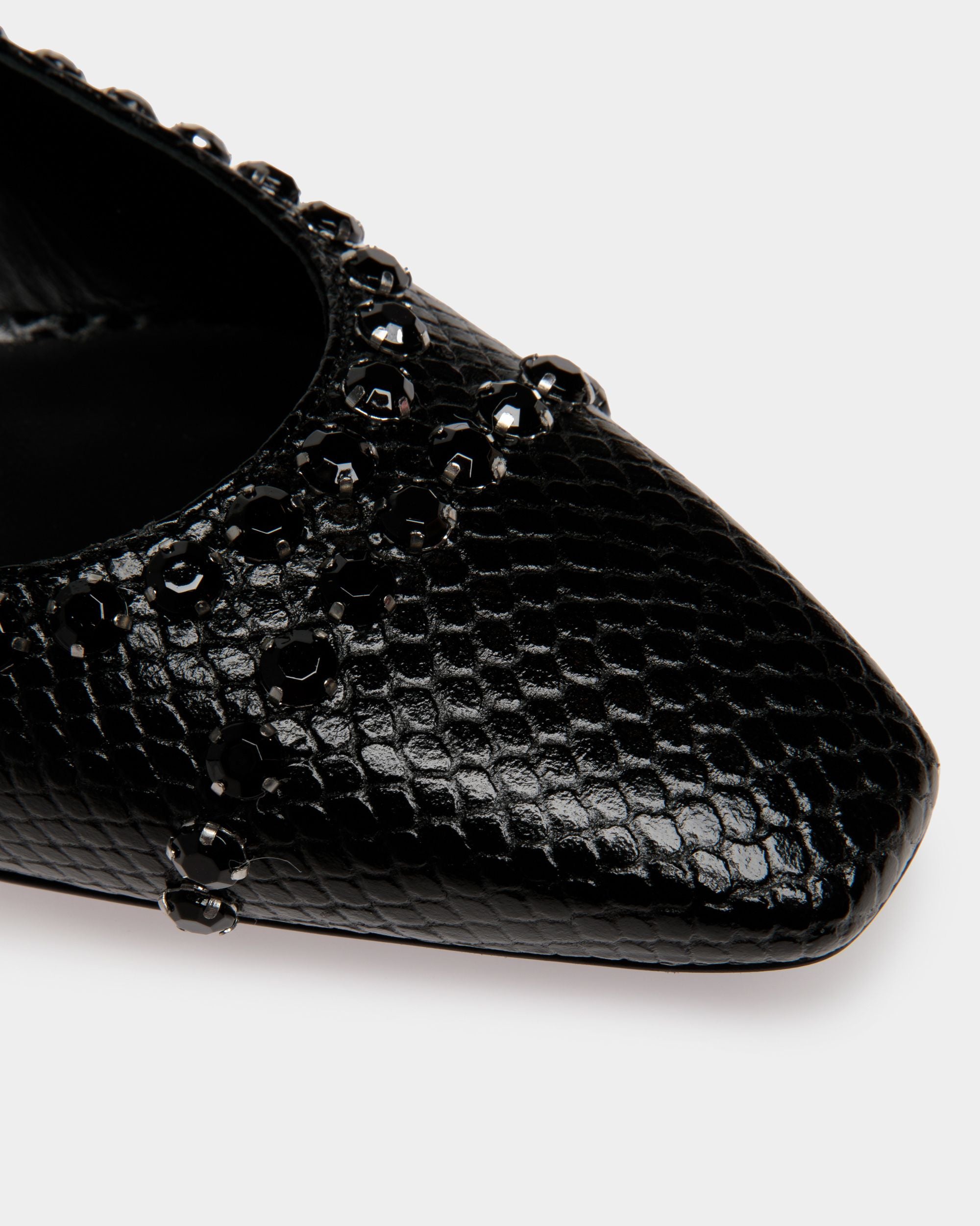 Escarpin Slingback Sylt Pour Femme en Cuir À Imprimé Python Noir - Femme - Bally - 04