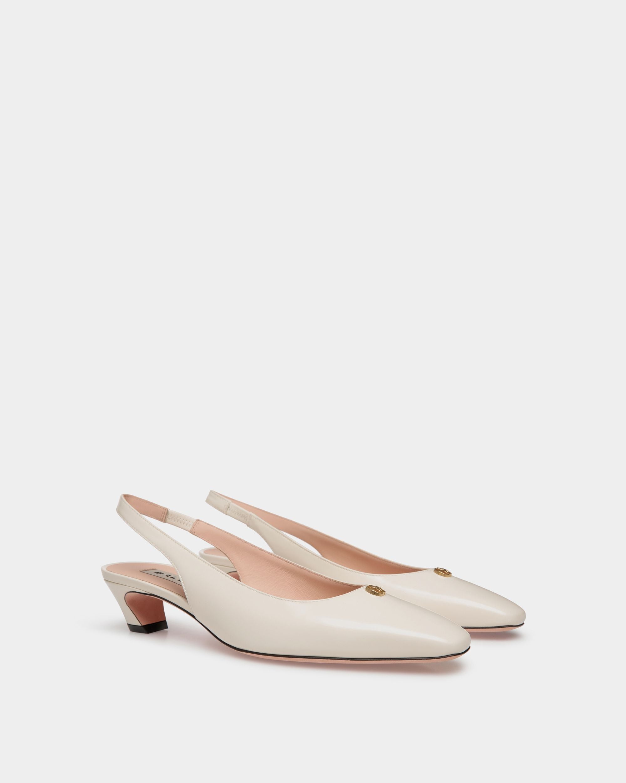 Sylt Slingpumps Aus Leder In Weiß - Damen - Bally - 02
