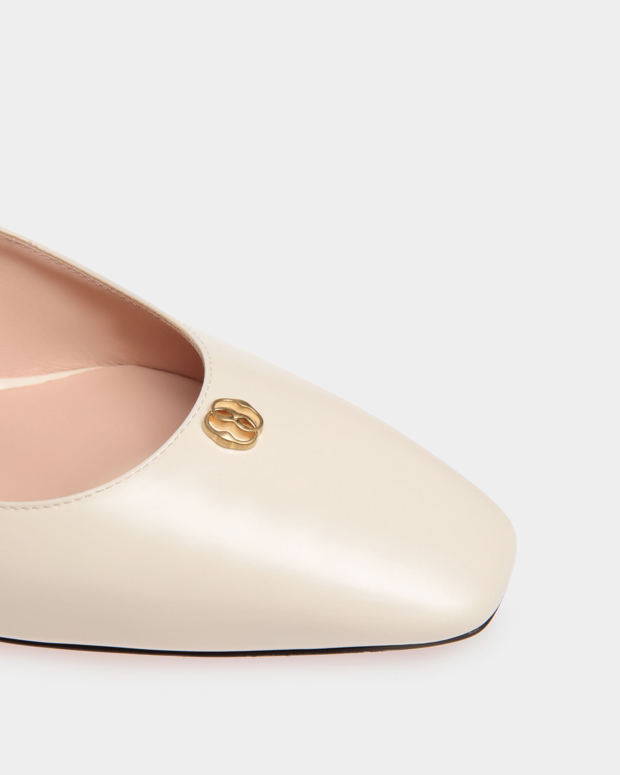 Escarpin Slingback Sylt Pour Femme En Cuir Blanc - Femme - Bally - 04