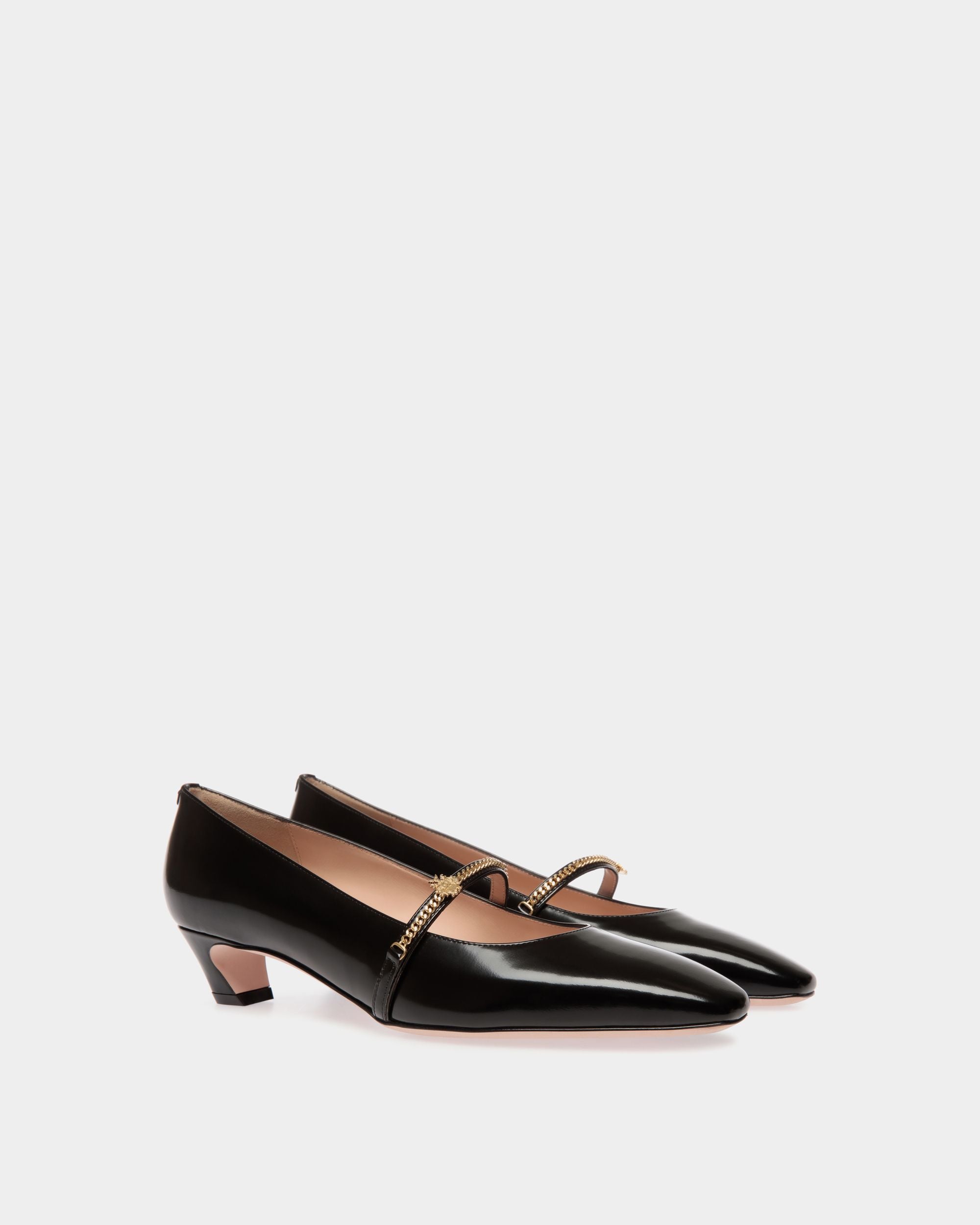 Escarpin Baby Sylt En Cuir Brossé Noir - Femme - Bally - 03