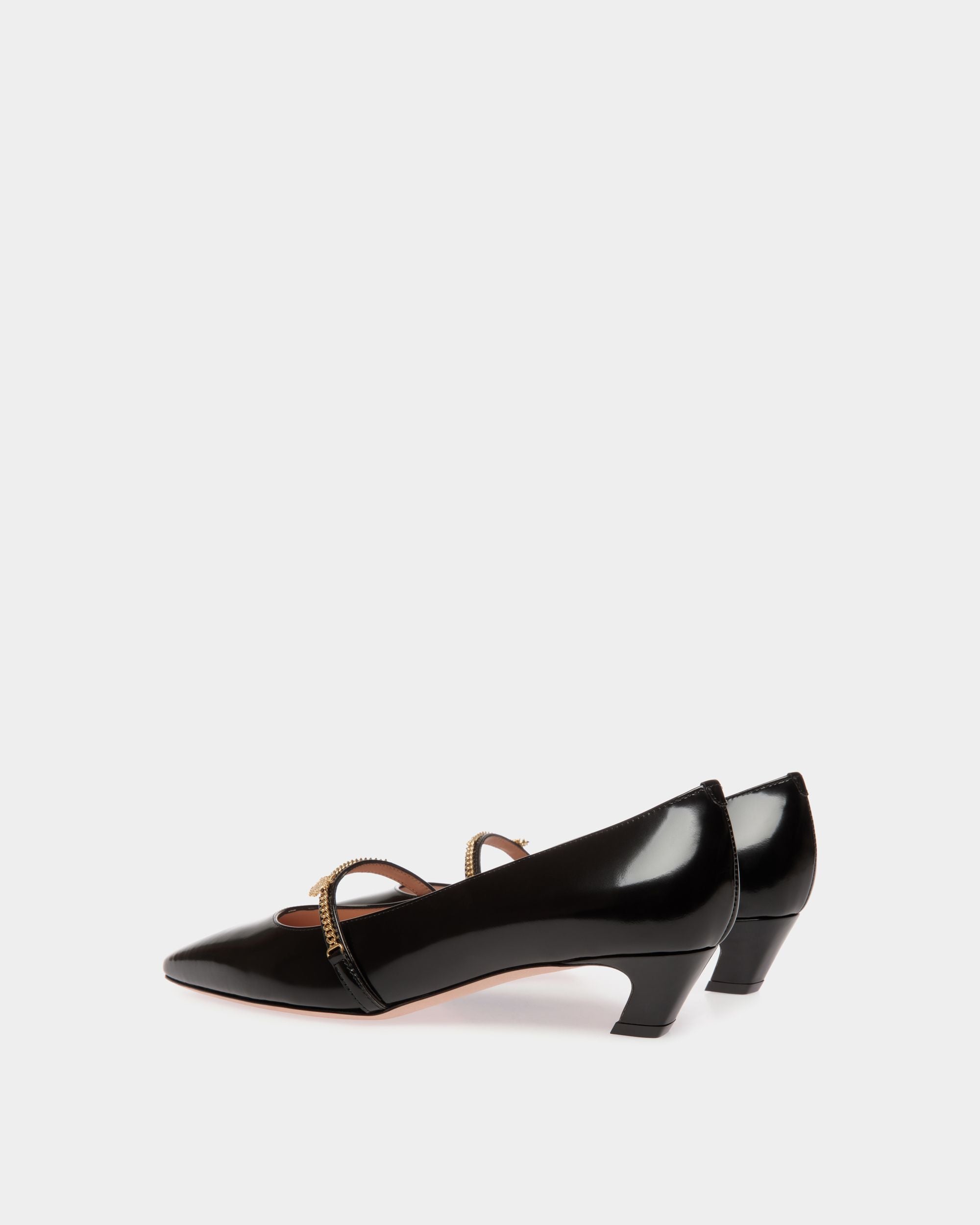 Escarpin Baby Sylt En Cuir Brossé Noir - Femme - Bally - 04