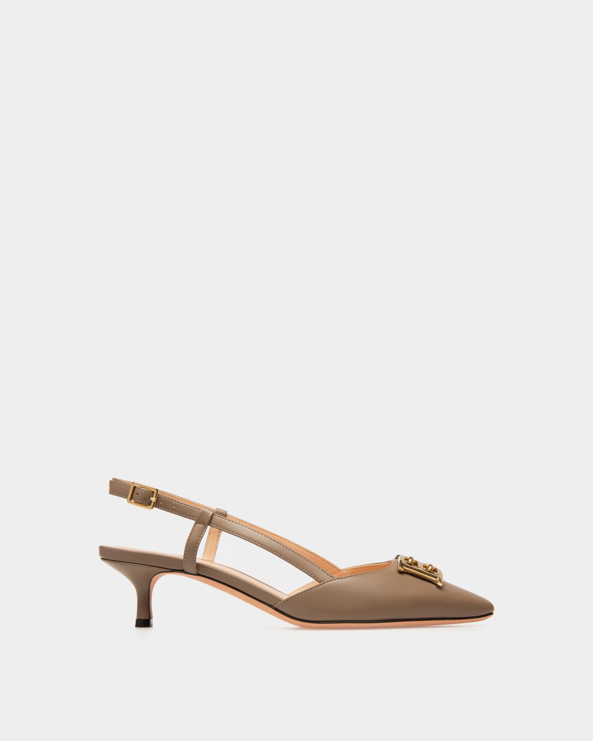 Eva Escarpins En Cuir Taupe - Femme - Bally - 01