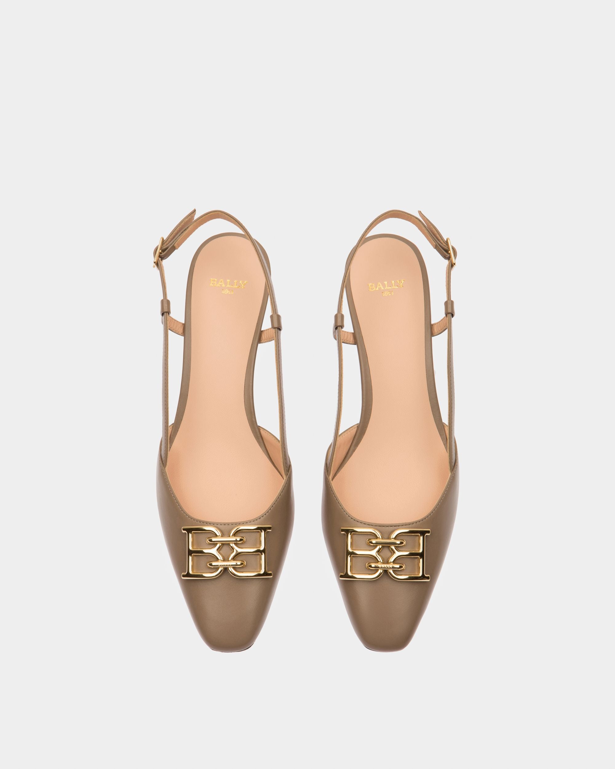 Eva Escarpins En Cuir Taupe - Femme - Bally - 02