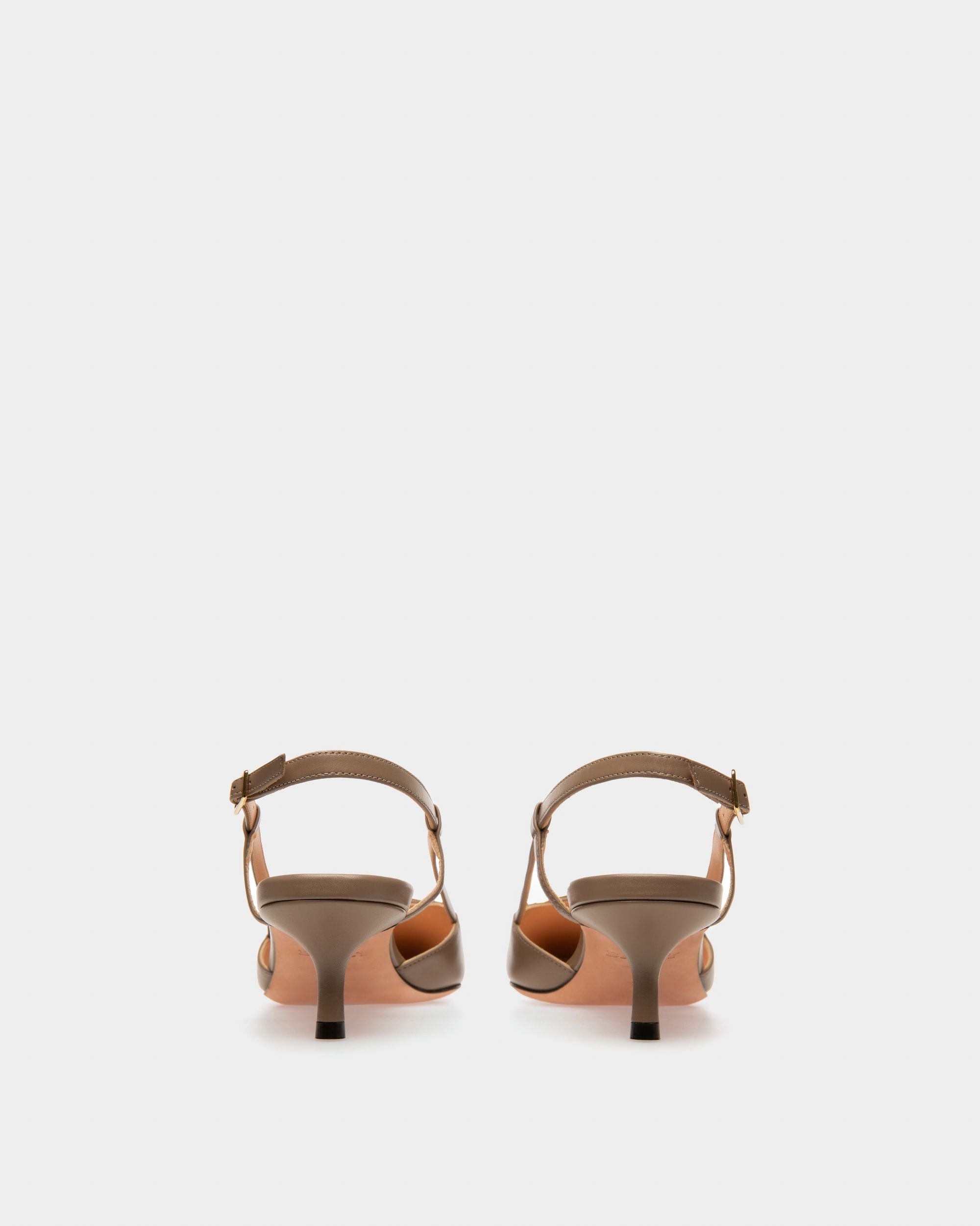 Eva Escarpins En Cuir Taupe - Femme - Bally - 04