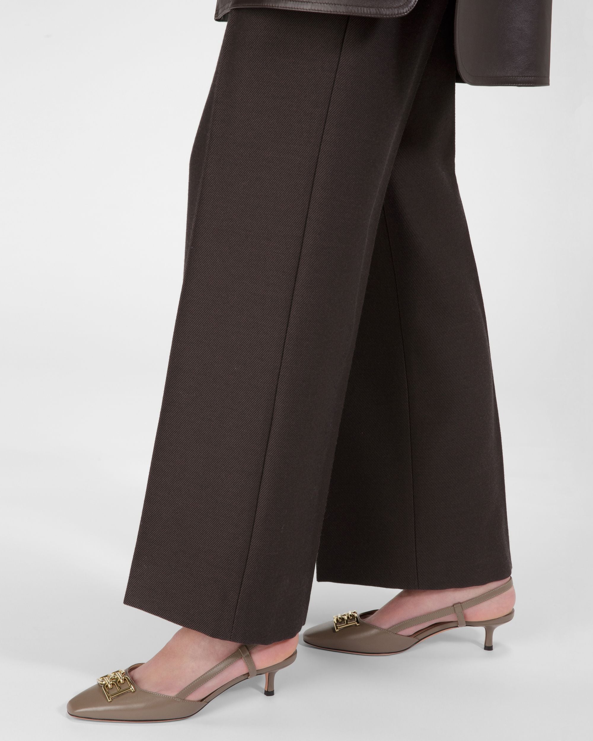 Eva Escarpins En Cuir Taupe - Femme - Bally - 06