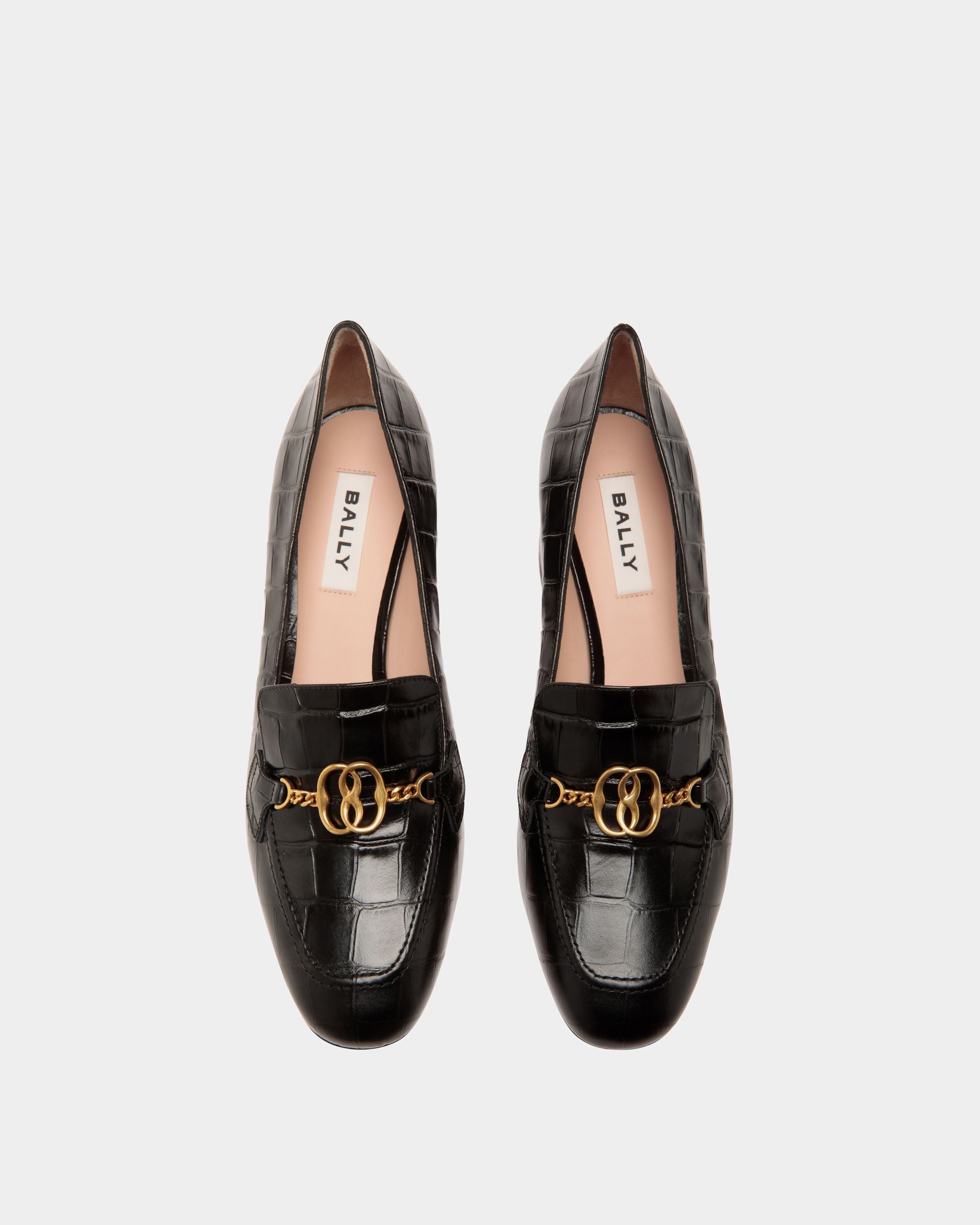 Daily Emblem Pumps In Black Leather - Damen - Bally - 04