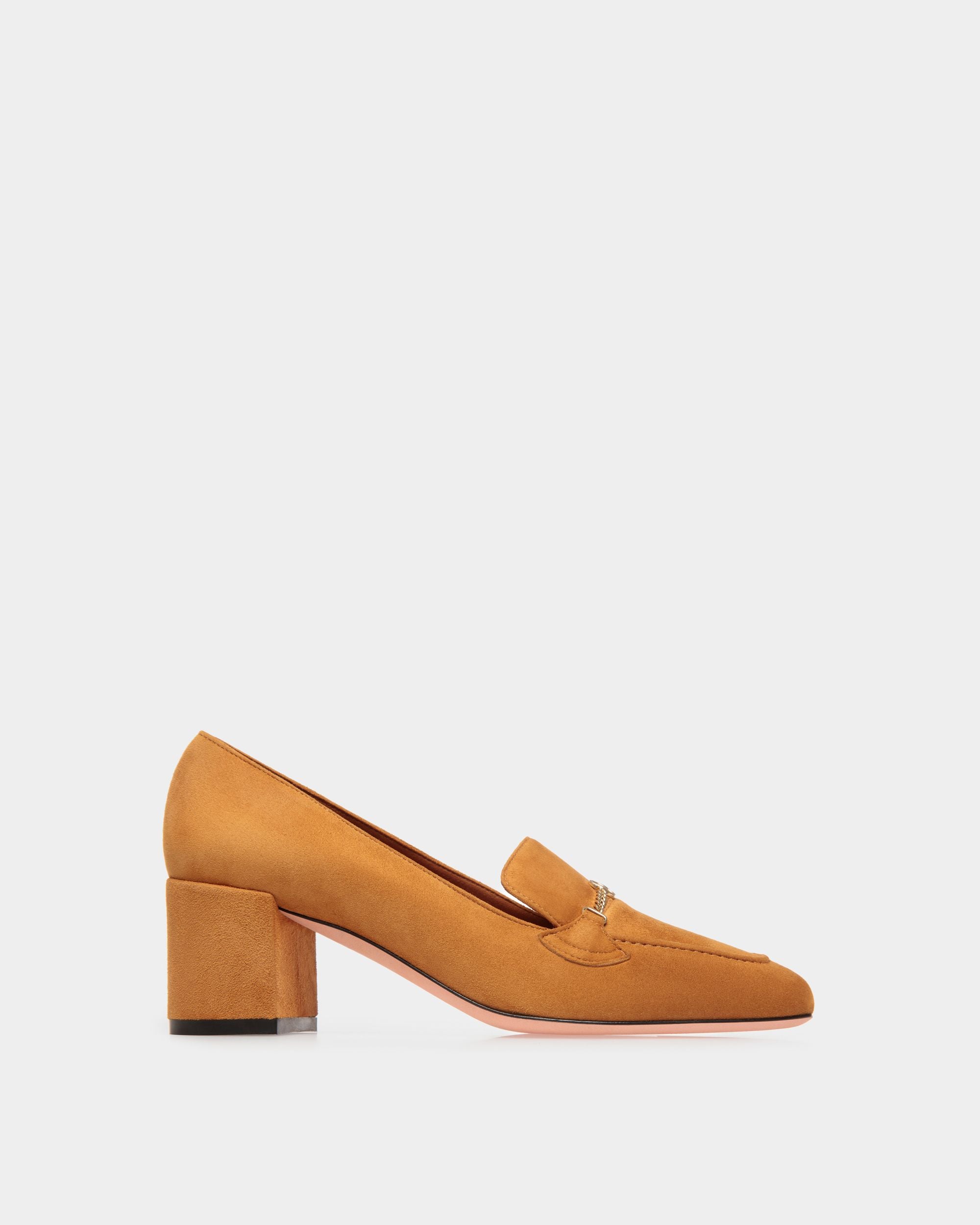 Daily-Emblem Pumps Aus Braunem Veloursleder - Damen - Bally - 01