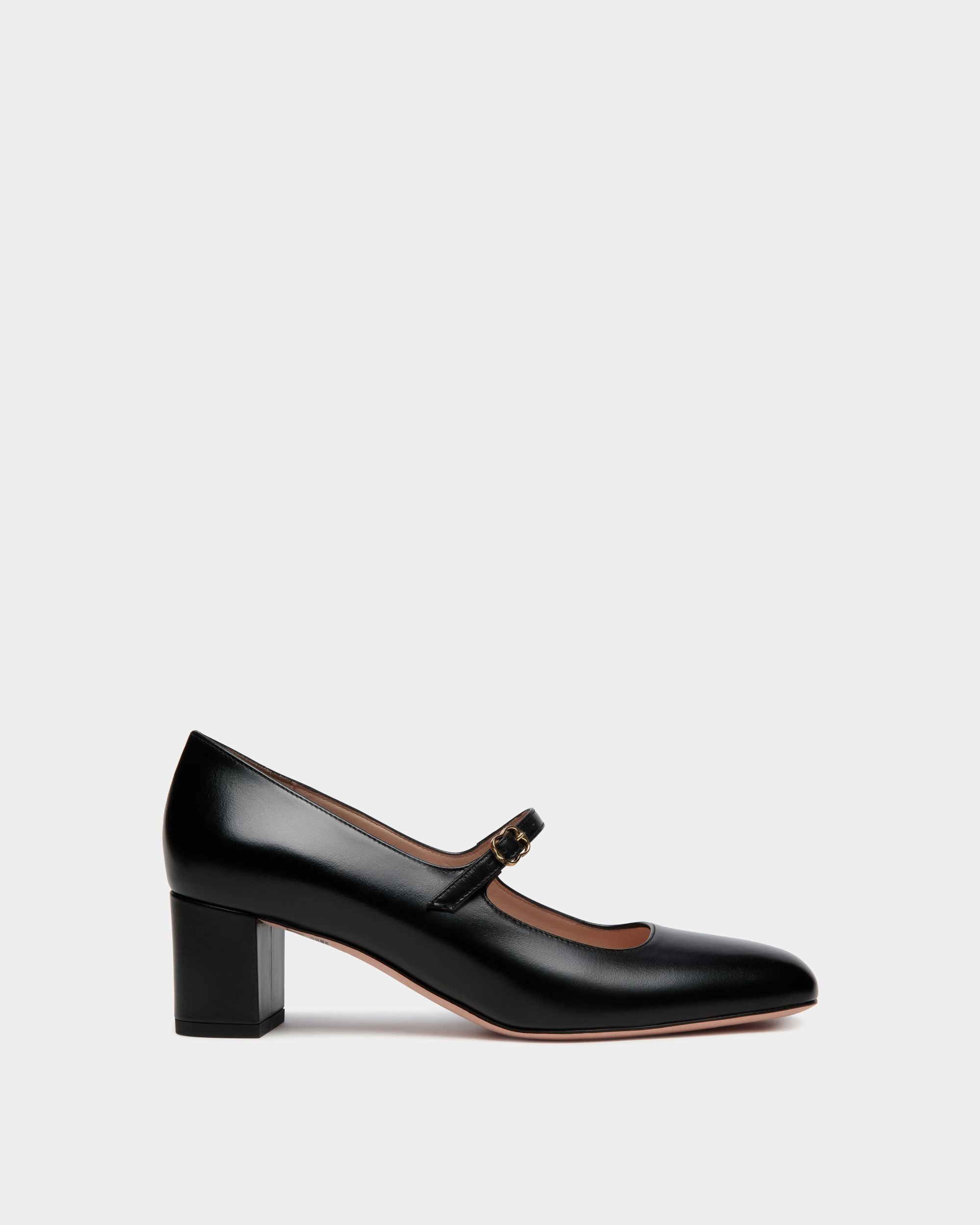 Ballyrina Mary-Jane Pump In Black Leather - Women's - Bally - 05