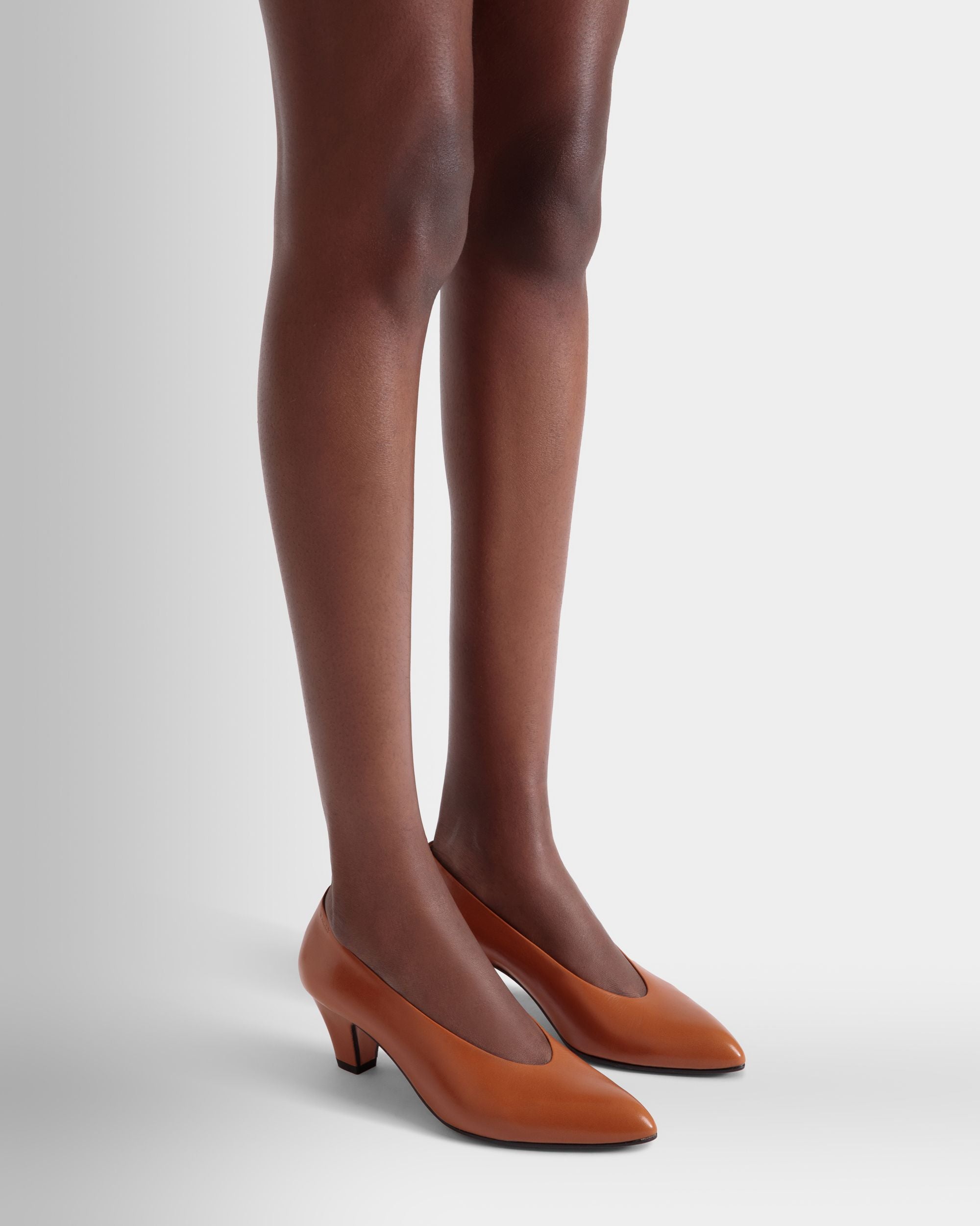 Escarpin Alva En Cuir Marron - Femme - Bally - 02