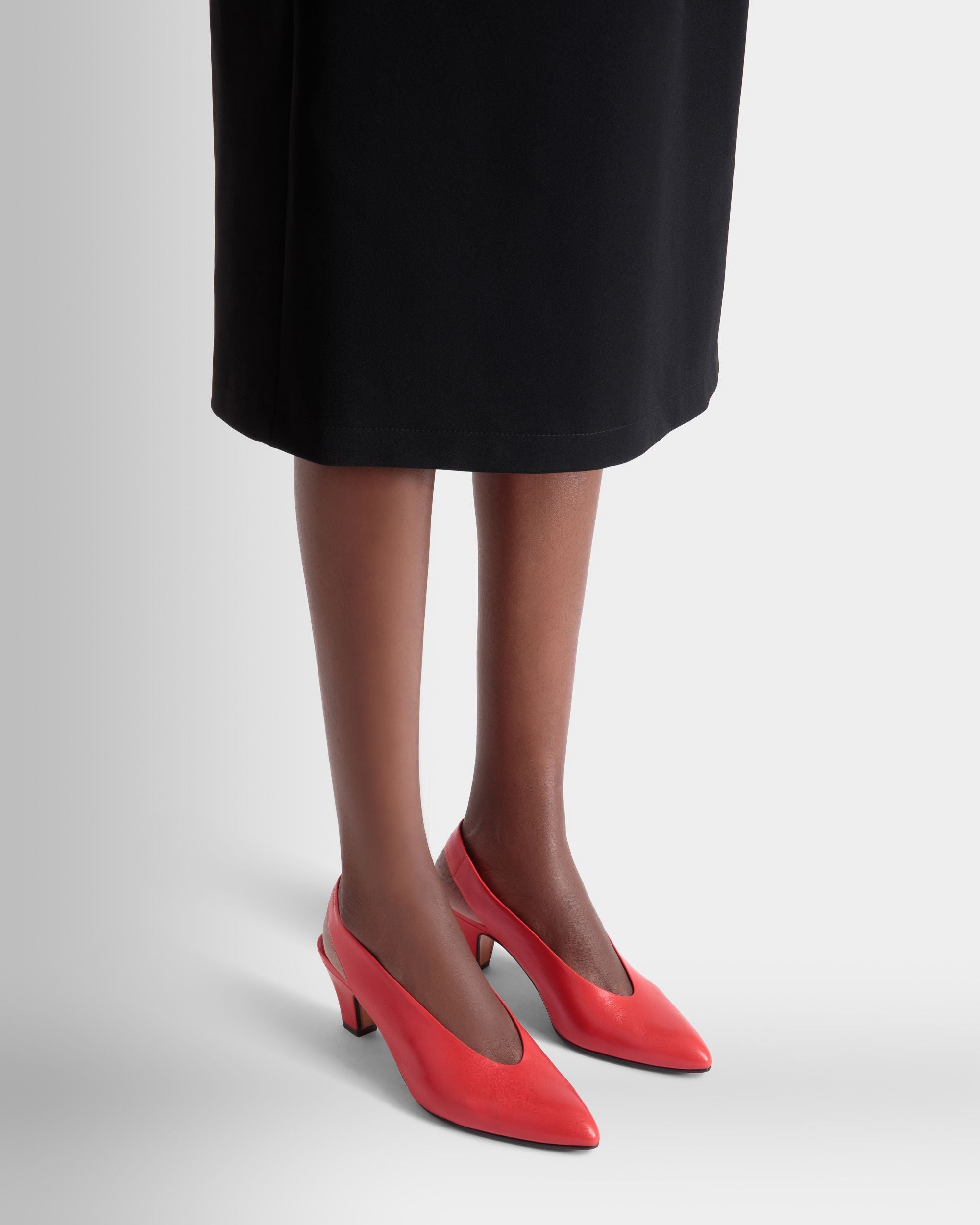 Pumps Alva Aus Leder In Rot - Damen - Bally - 02