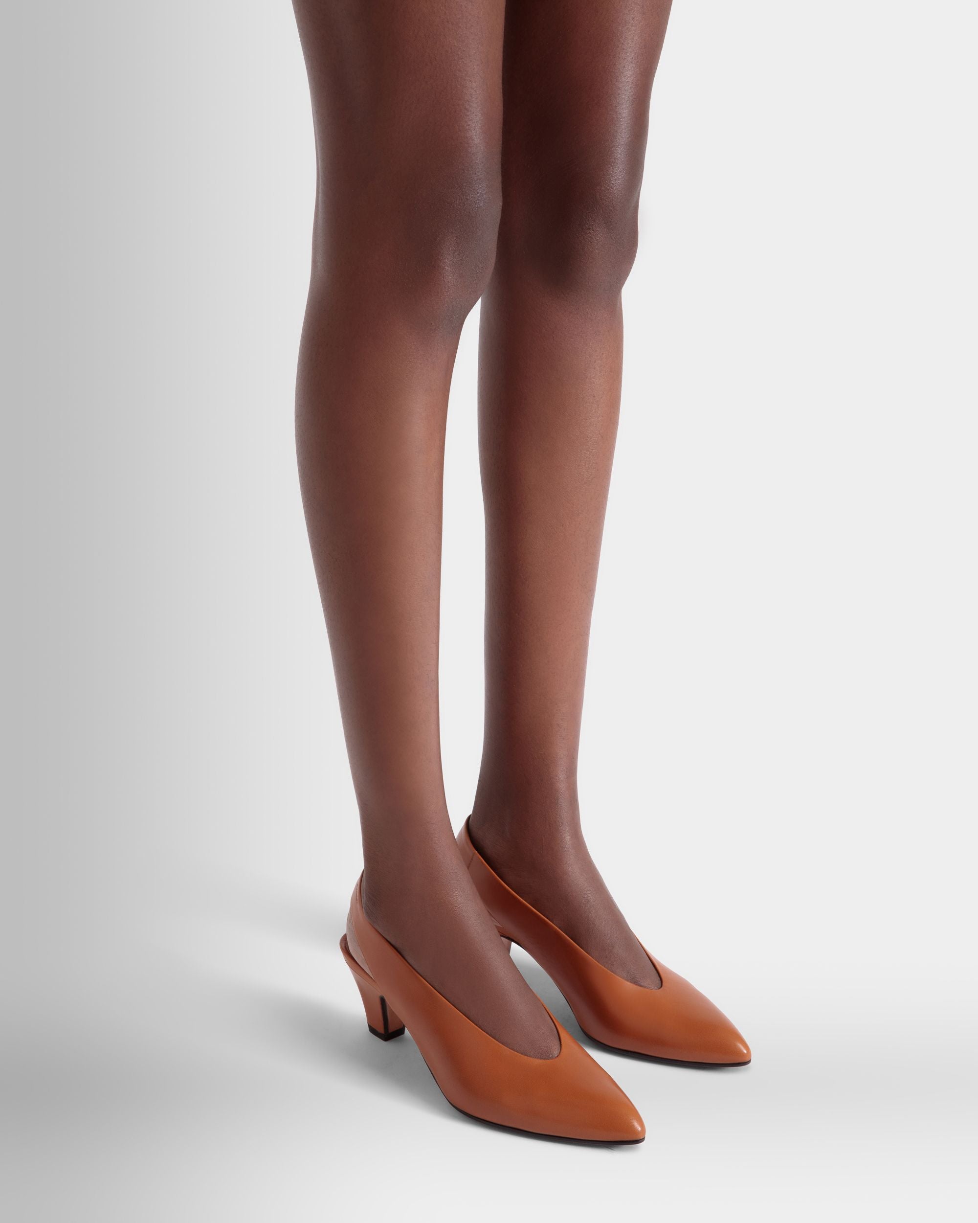 Escarpin Alva En Cuir Marron - Femme - Bally - 02