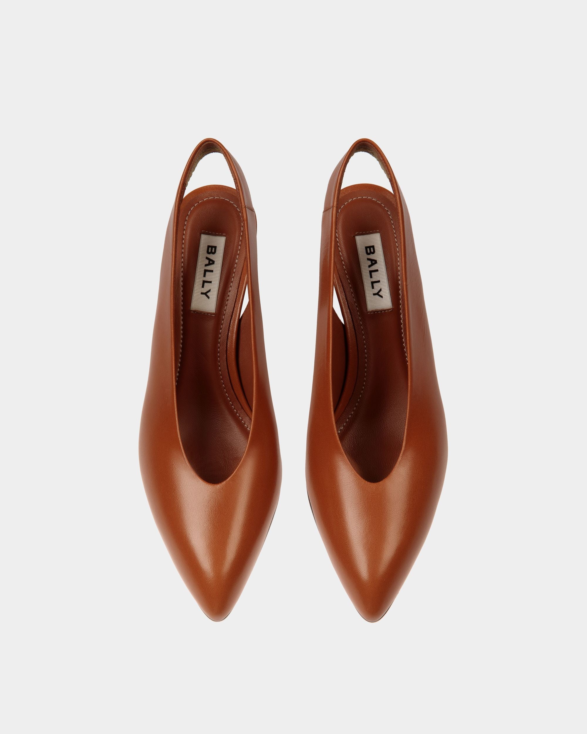Escarpin Alva En Cuir Marron - Femme - Bally - 05