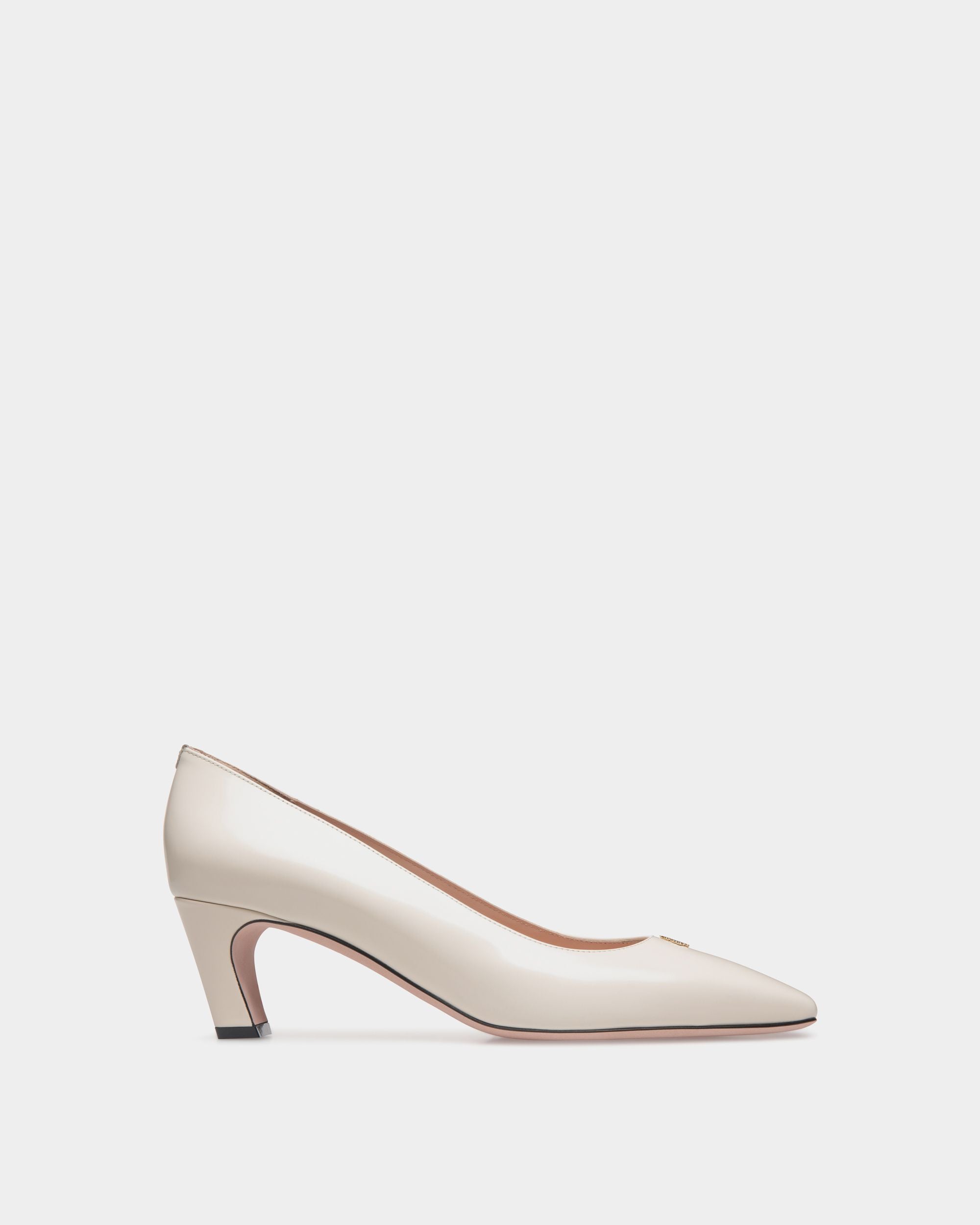 Sylt Pump in White Leather - Femme - Bally - 01