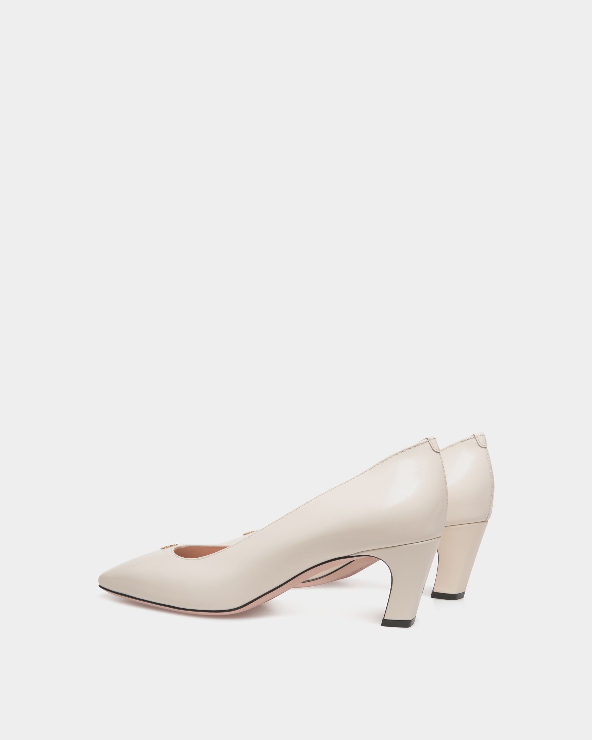 Sylt Pump in White Leather - Femme - Bally - 03