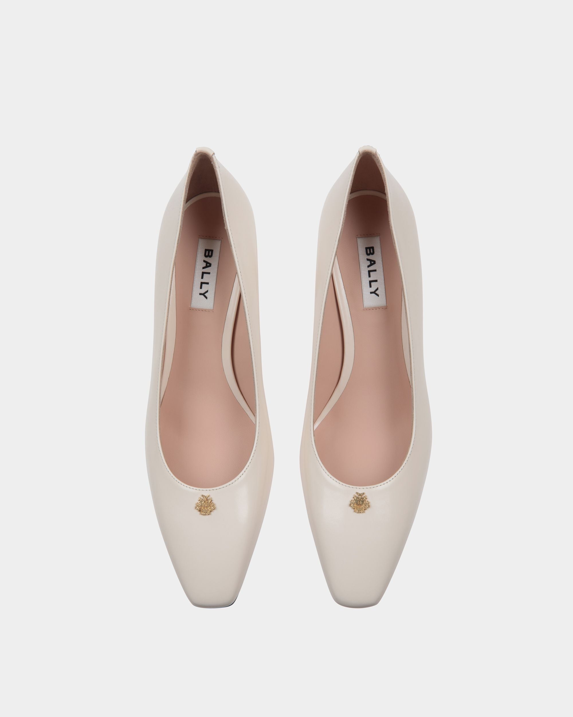 Sylt Pump in White Leather - Femme - Bally - 04