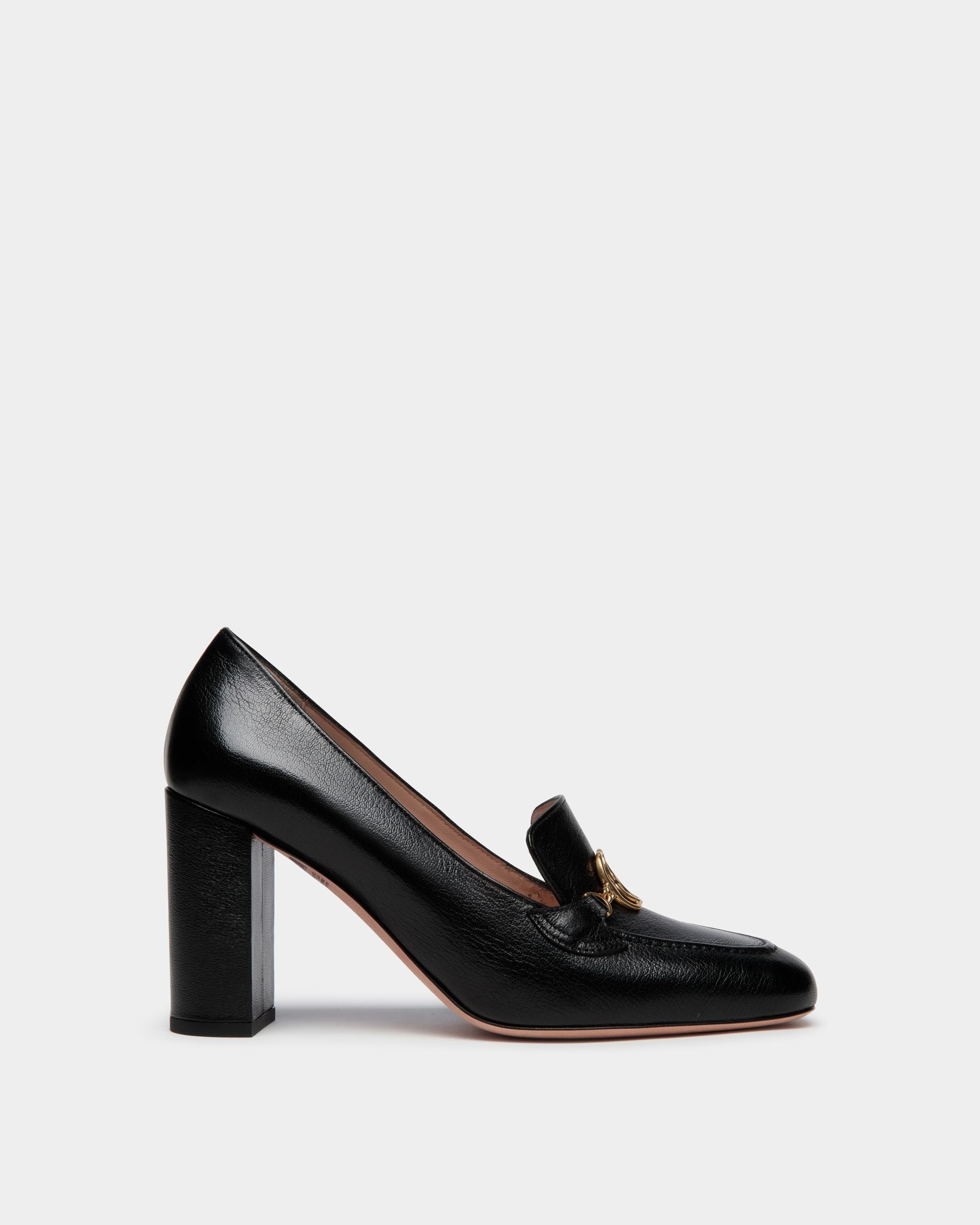 Daily Emblem Pump Aus Schwarzem Leder - Damen - Bally - 01