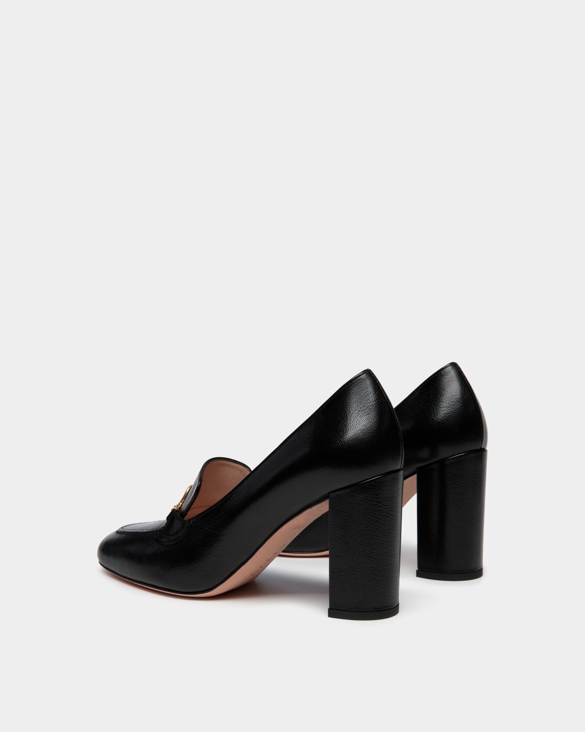 Daily Emblem Pump Aus Schwarzem Leder - Damen - Bally - 04