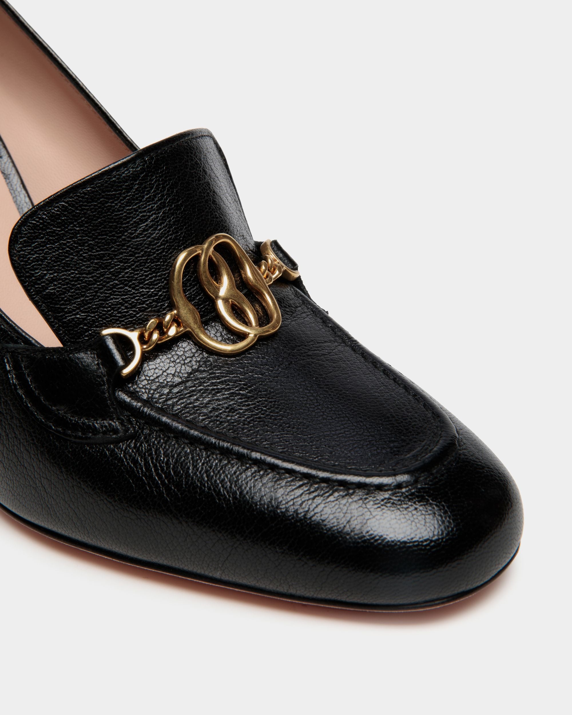 Daily Emblem Pump Aus Schwarzem Leder - Damen - Bally - 05
