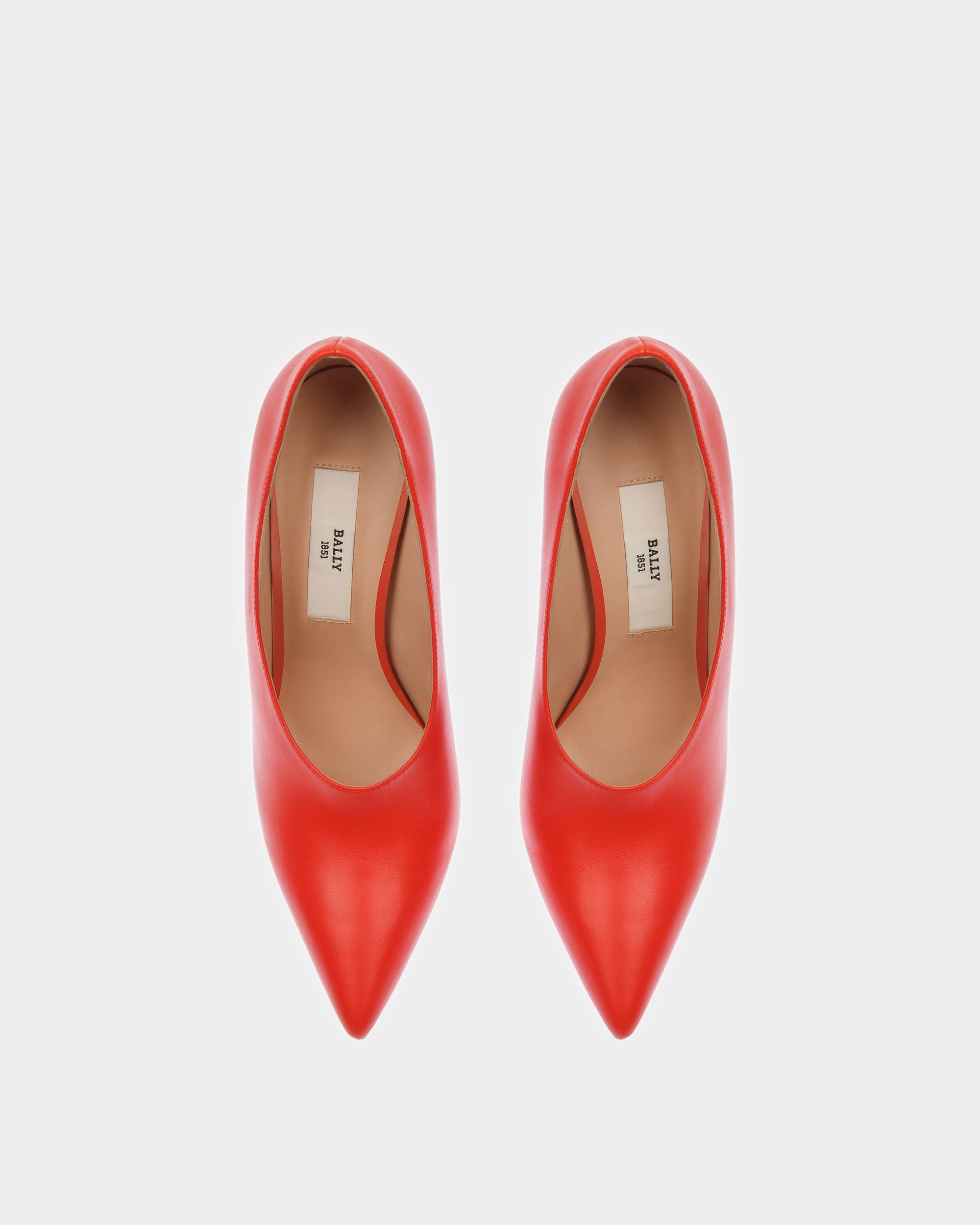 Ninfa Leather Pumps In Orange - Women's - Bally - 02