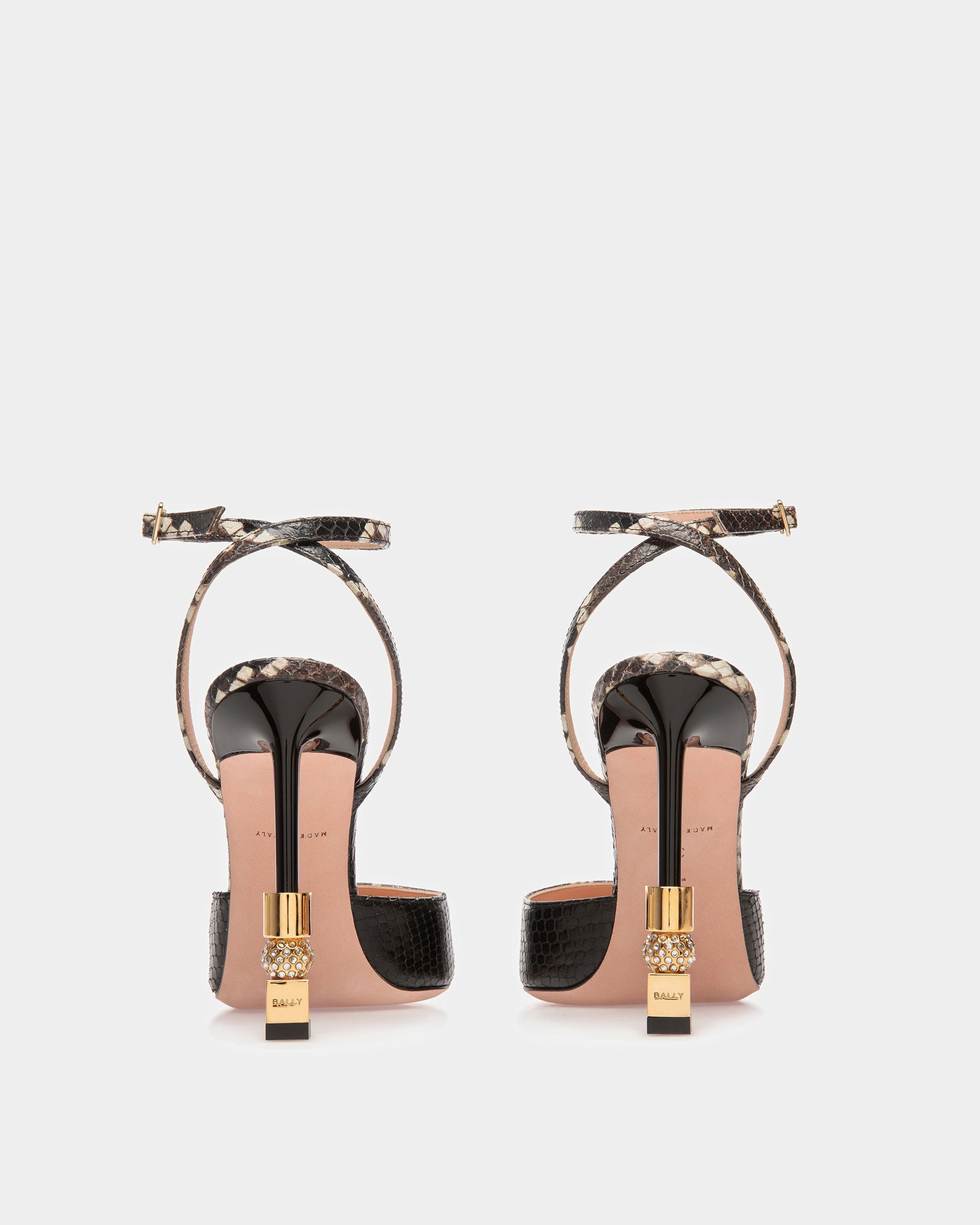 Block Riemchenpumps Mit Python-Print - Damen - Bally - 02