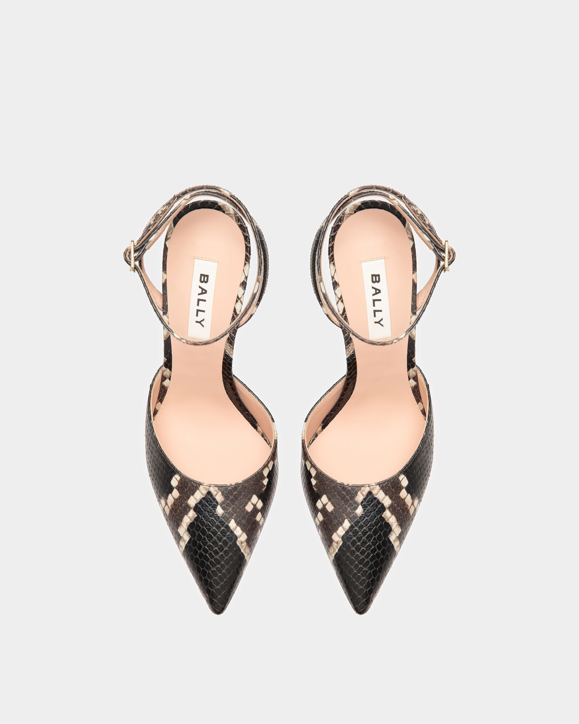 Block Riemchenpumps Mit Python-Print - Damen - Bally - 04