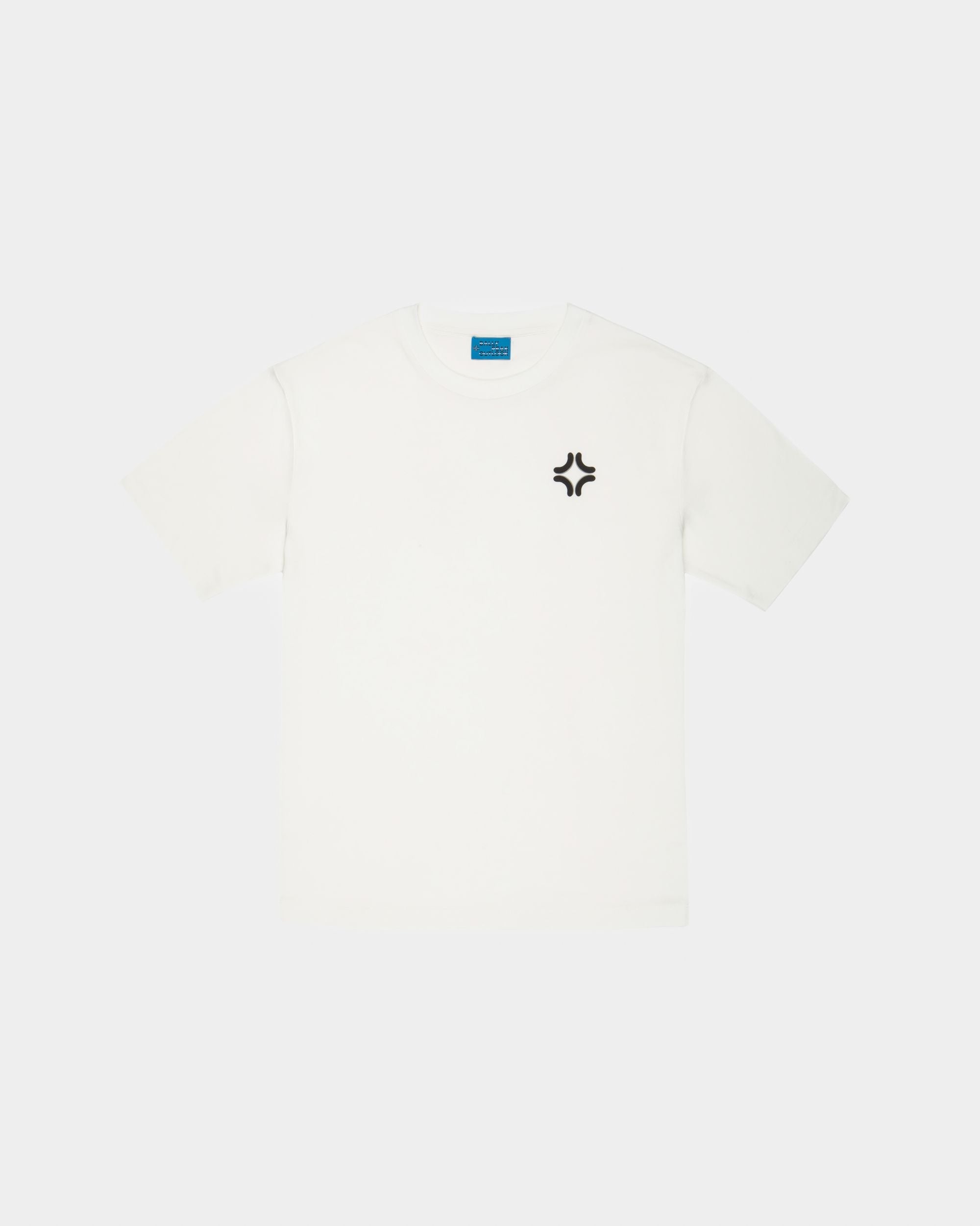 T-Shirt Aus Elfenbeinfarbener Bio-Baumwolle - Damen - Bally - 01