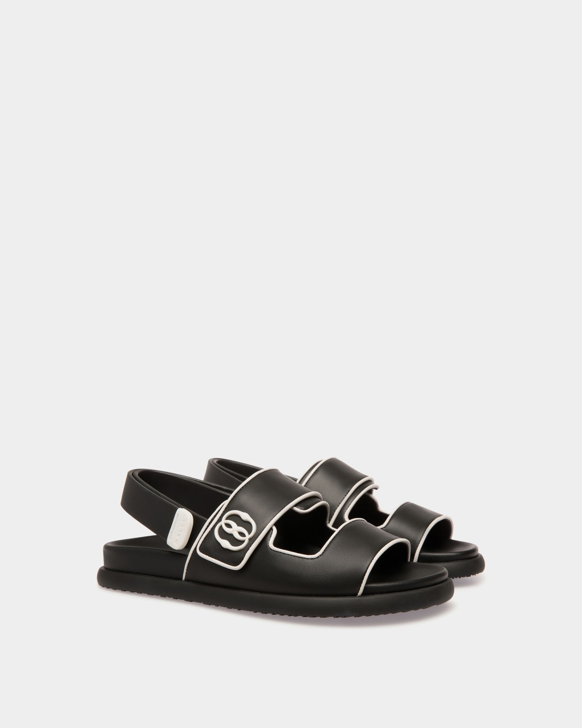 Sandale À Talon Plat Newport En Cuir - Femme - Bally - 02